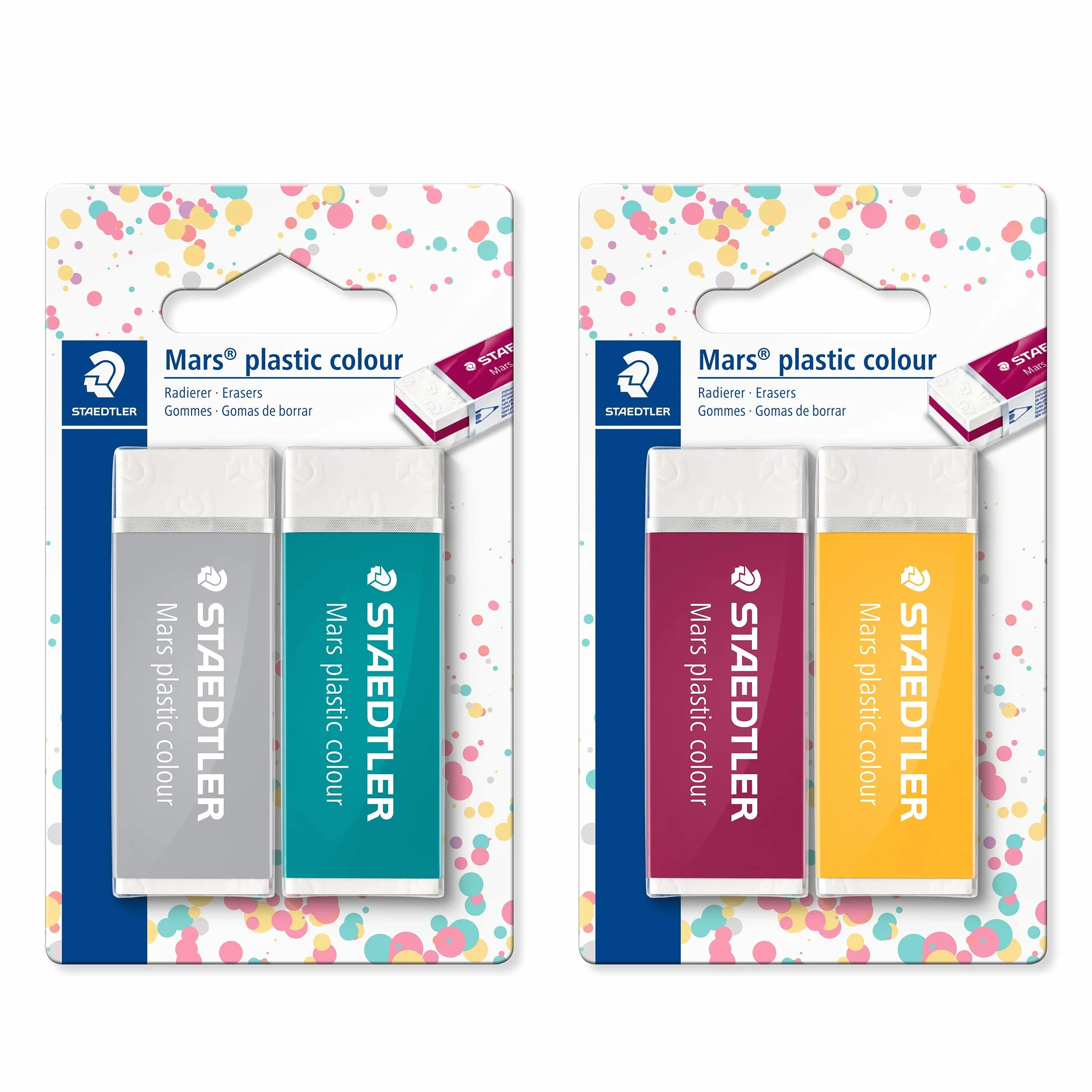 STAEDTLER Mars Plastic Colour Sandwich Eraser Blistercard 2 sztuki