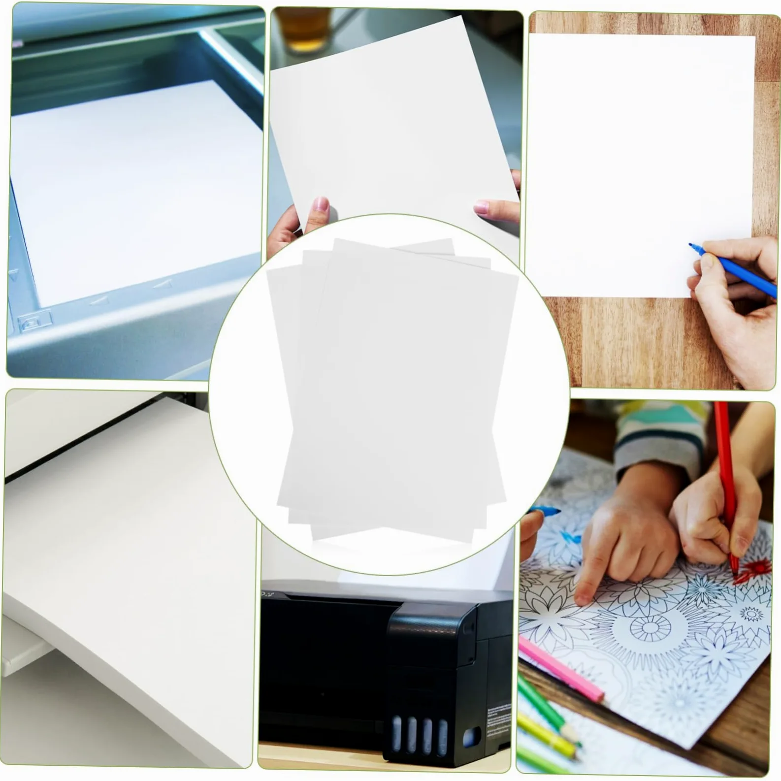 Carta per Stampante A4 100 Fogli in Pasta di Legno Beige | Formato Compatto, Ampia Compatibilità, per Piccolo Ufficio, Confezione Multipla