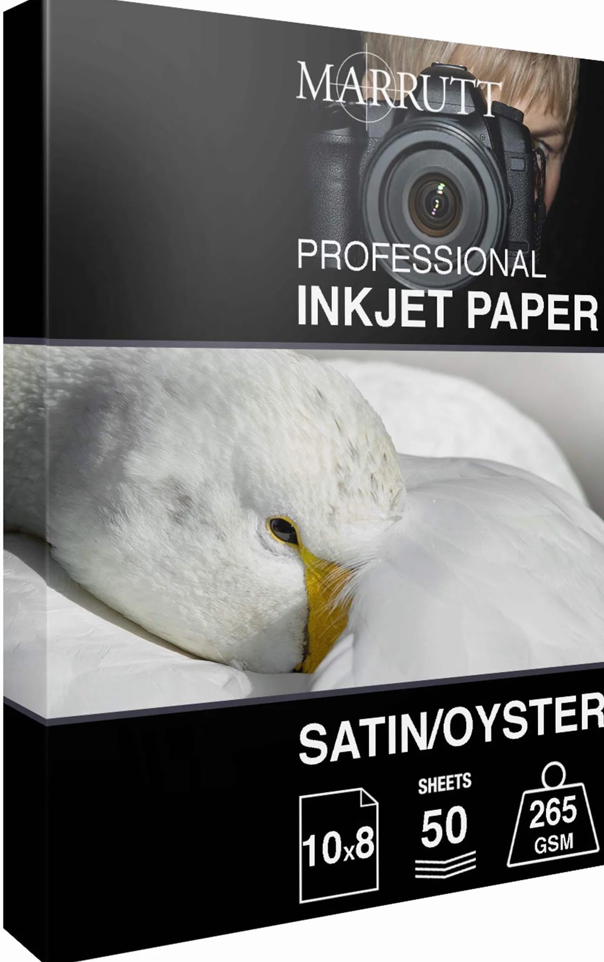 MARRUTT PRO PHOTO Carta Fotografica Satinata Perlata per Stampa A Getto d’Inchiostro – 10" x 8" 50 fogli
