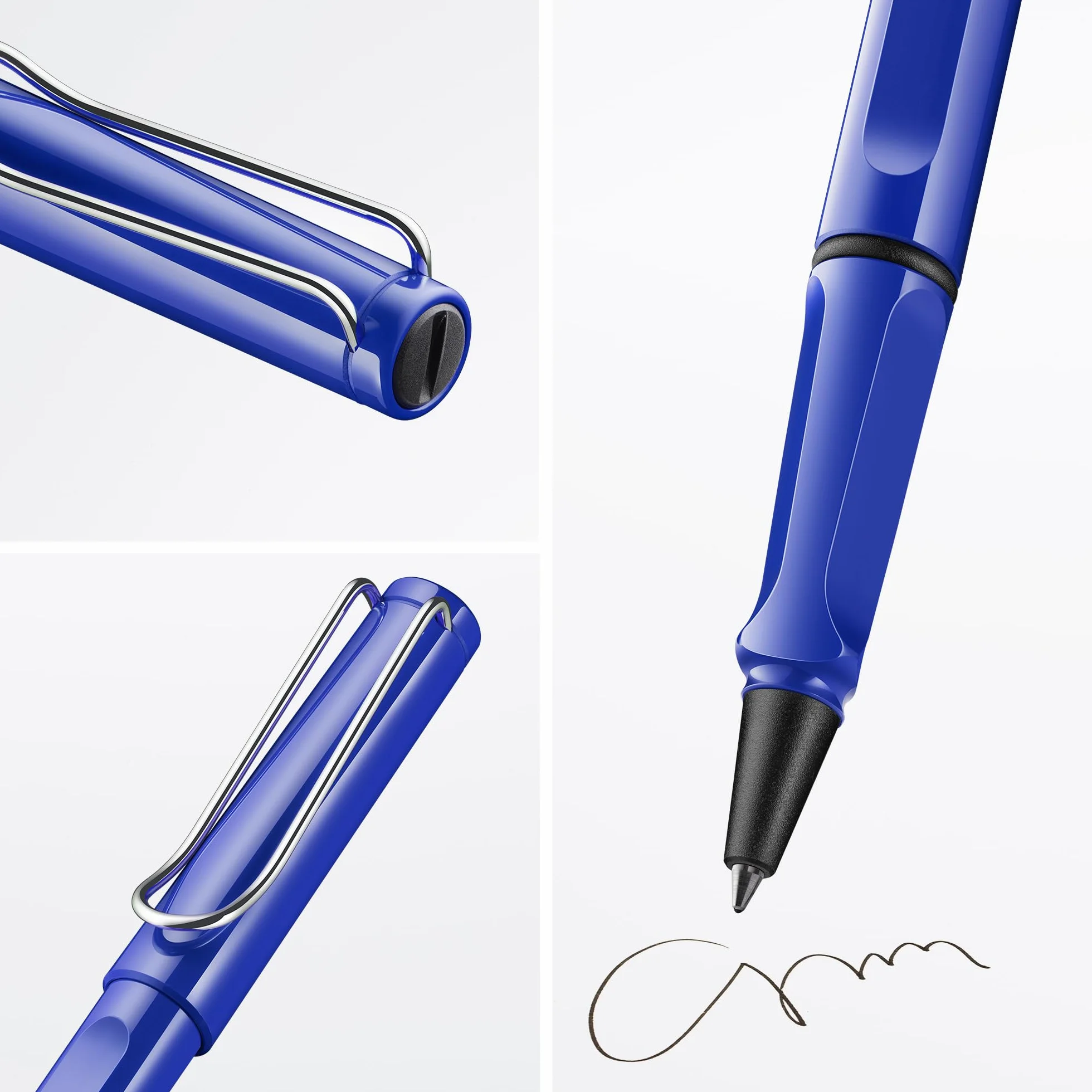 Lamy Safari roller blu M con impugnatura ergonomica, plastica ASA, ricambio M 63 incluso