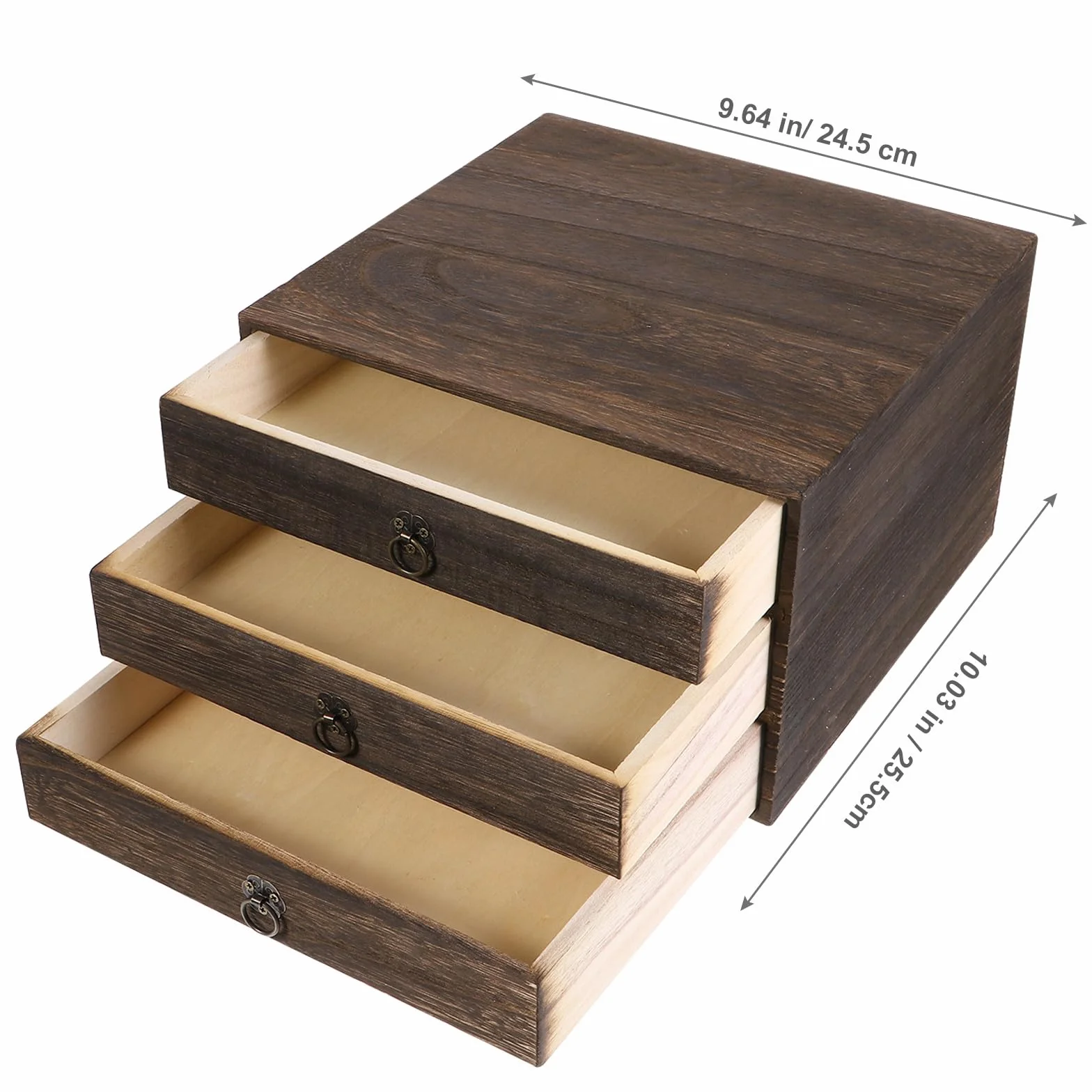Ciieeo Mobile Cassettiera in Legno 3 Cassetti, Organizer Scrivania Scomparti Multipli, Portaoggetti per Home Office