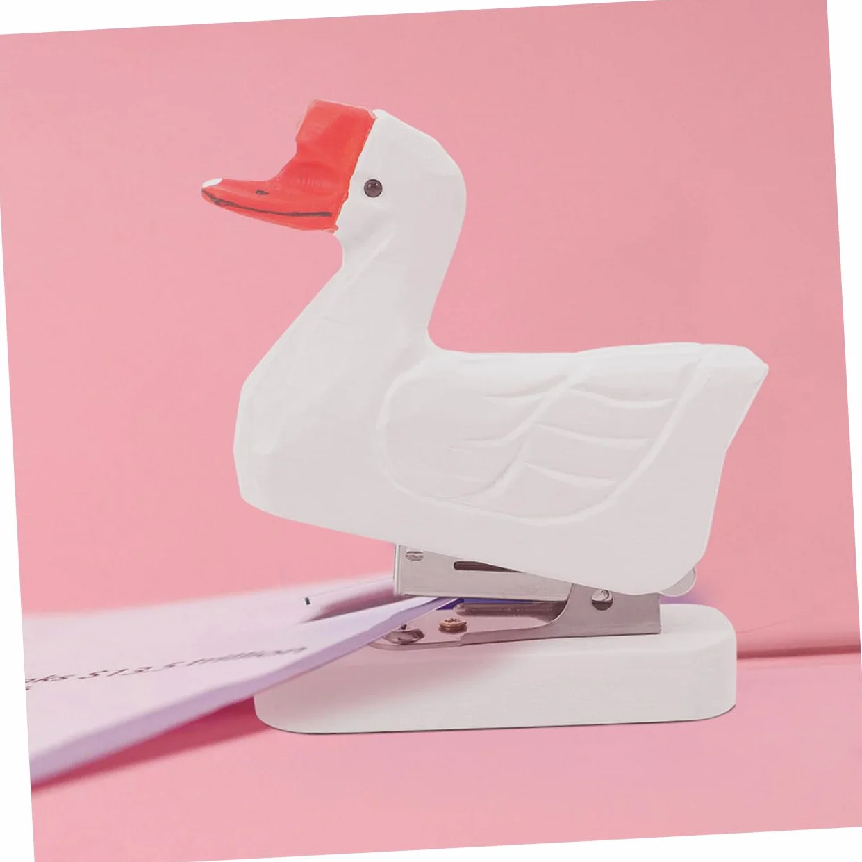 Pinzatrice da Scrivania Animale in Legno Originale 2 Pezzi | Ufficio e Scuola, Aspetto Grazioso e Semplice, Decorativa, Set Compatto