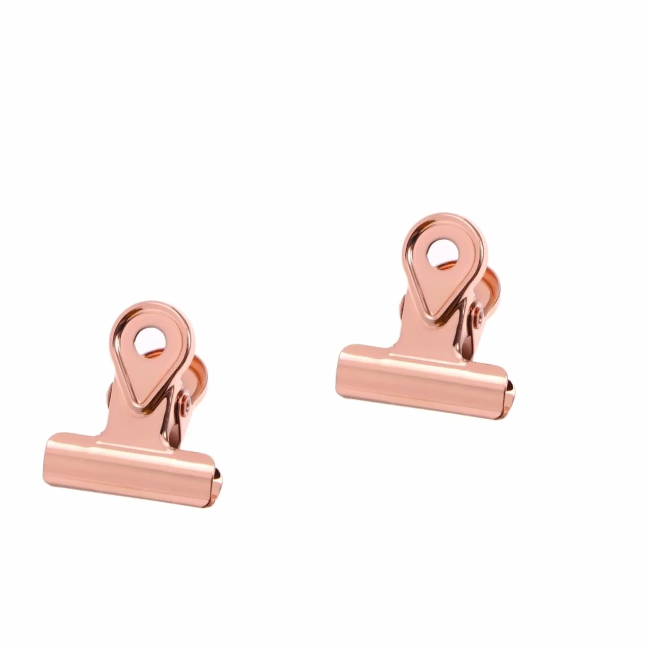 TEHAUX 40pezzi Clip Metallo Color Oro Rosa Fermagli Per Carta Supporto Per Documenti Hinge Clips Rame Per Ufficio e Artigianato Resistente e Pratico