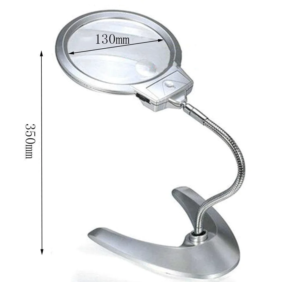 Lampada da scrivania in Vetro, Lente d'Ingrandimento HD con Lampada, Lente d'Ingrandimento 18 Volte, Riparazione di telefoni cellulari, espansione Elettronica, Bellezza.