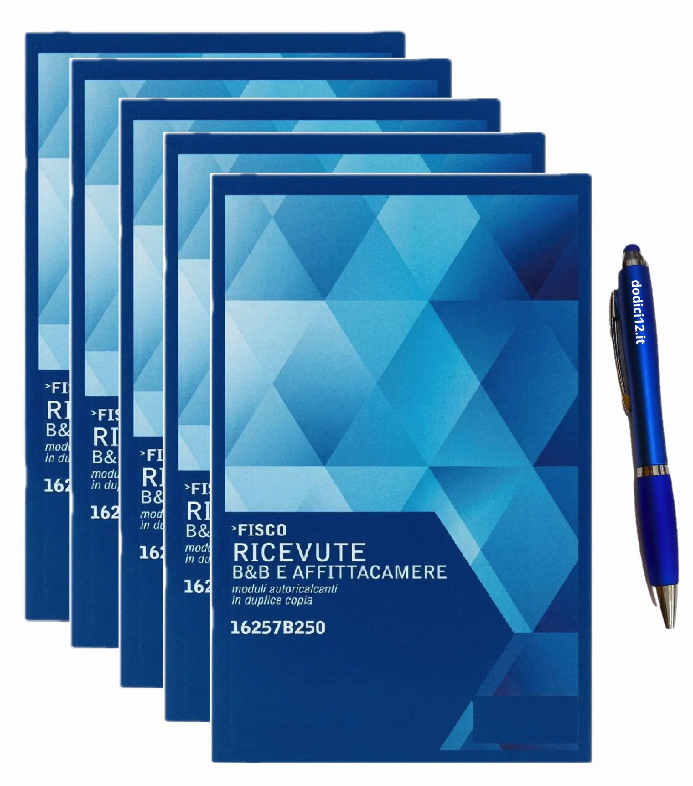 Blocco Ricevute B&B e Affittacamere 16,8x10 cm - 25 Fogli Autoricalcanti in Duplice Copia (25x2) - Quietanza Pagamento Tassa Soggiorno e Locazioni Turistiche - CON PENNA TOUCH OMAGGIO Dodici12® (10)