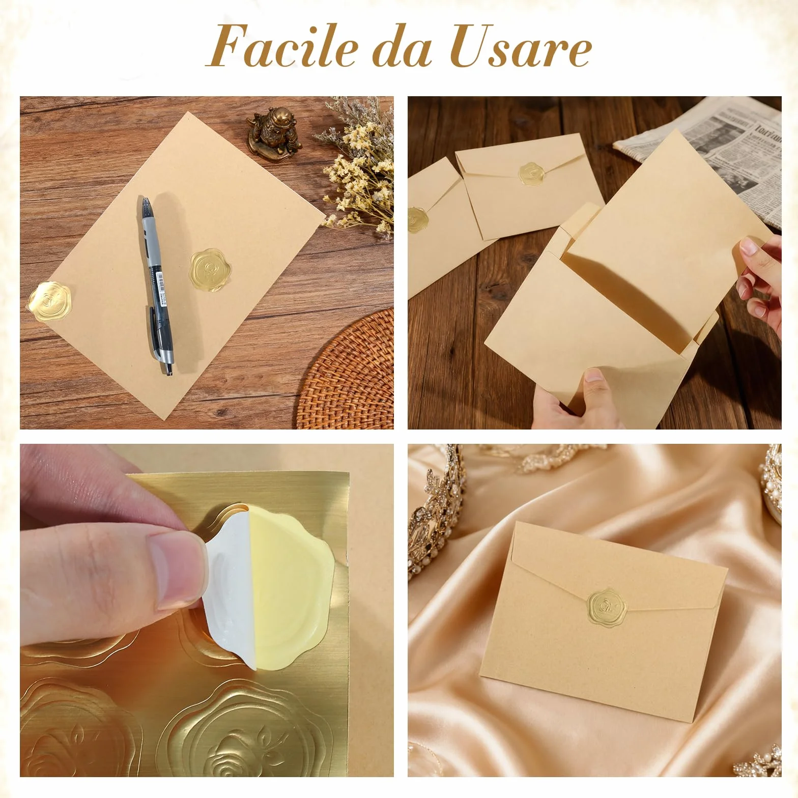 Vintage carta da lettere con buste 24 fogli per invito compleanno matrimonio