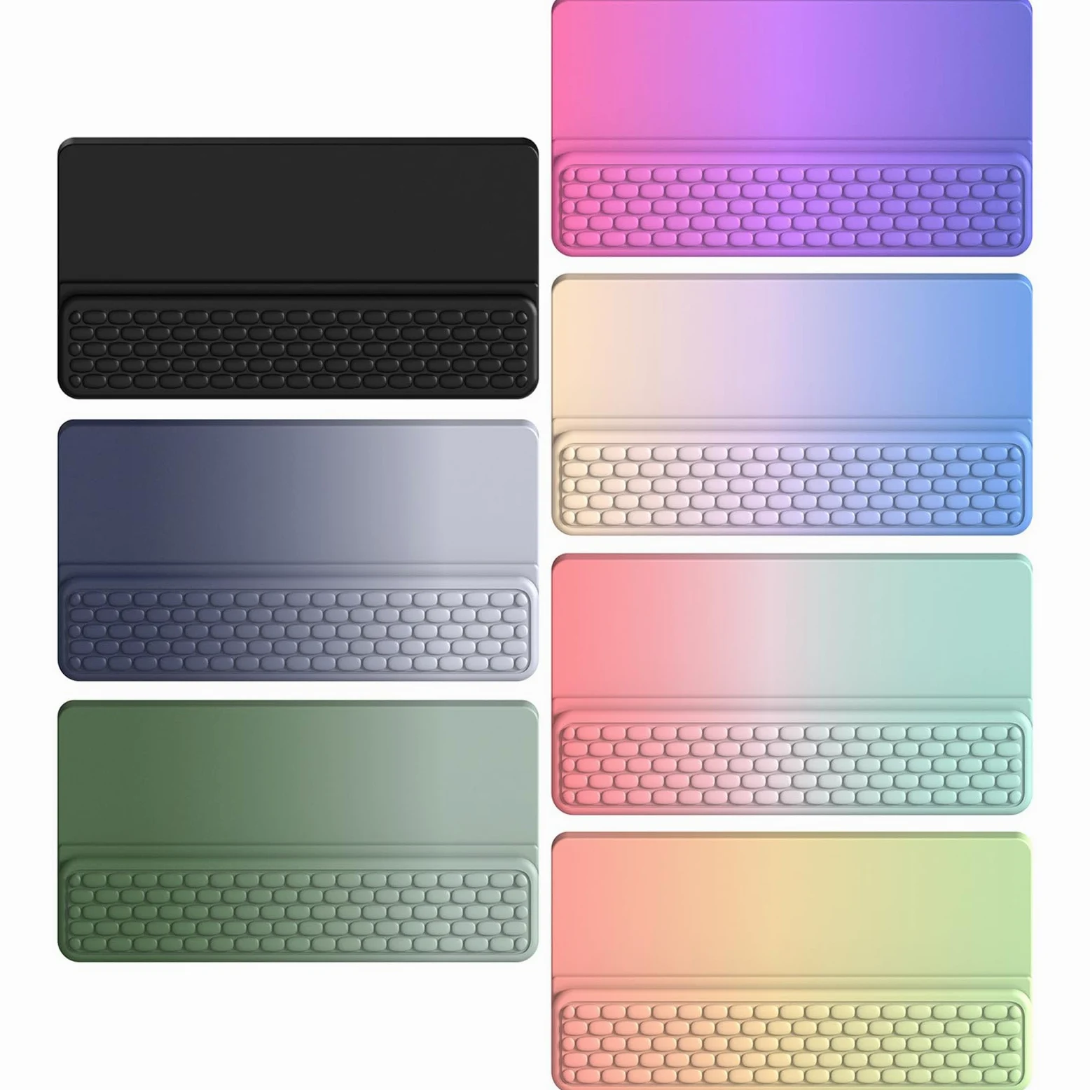 Poggiapolsi per tastiera dal design con gradienti colorati con base antiscivolo per migliorare il comfort della tastiera da gioco