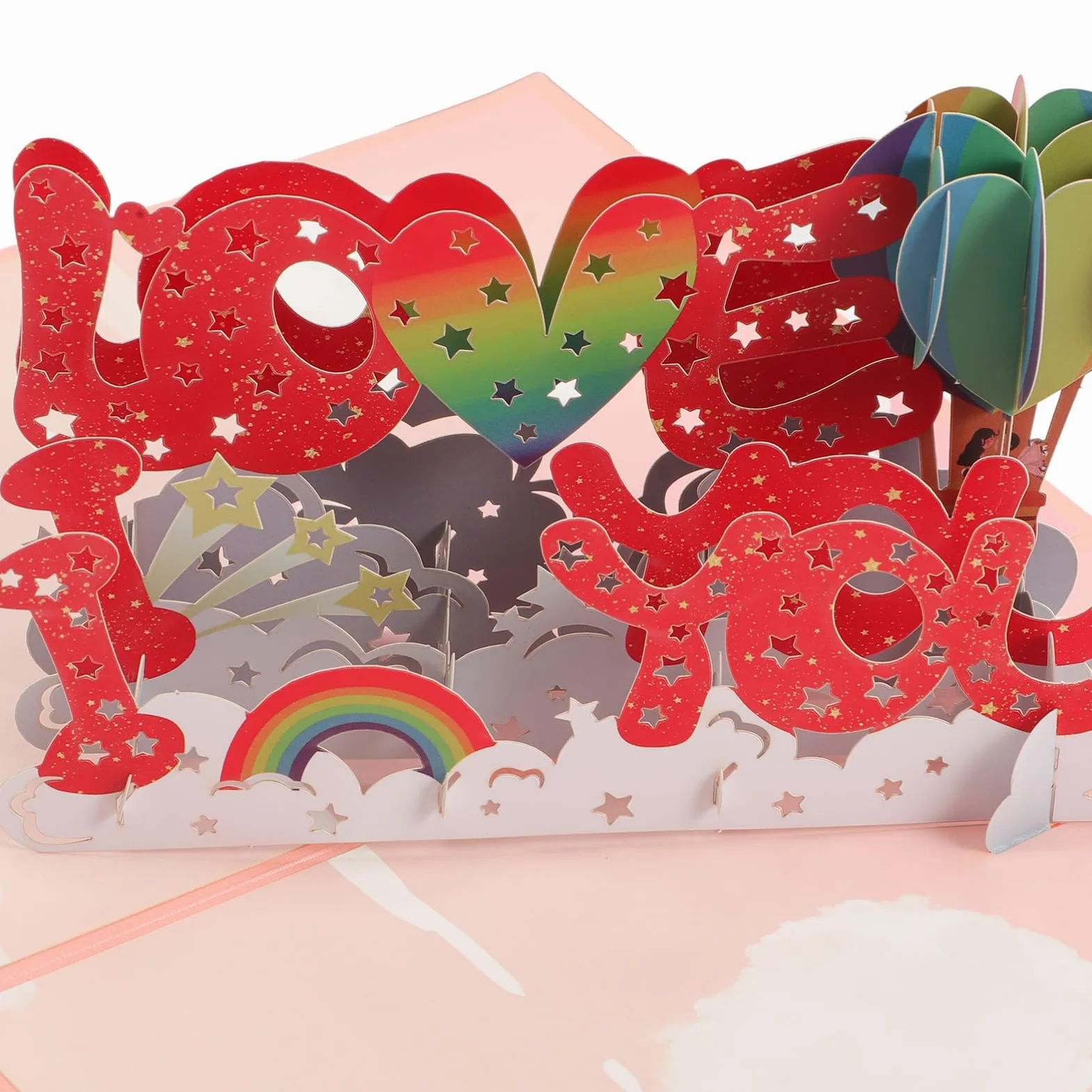 NUOBESTY 5 Set Di Biglietti Di Auguri Per Anniversario Di Matrimonio Design 3d Per Coppie San Festa Della