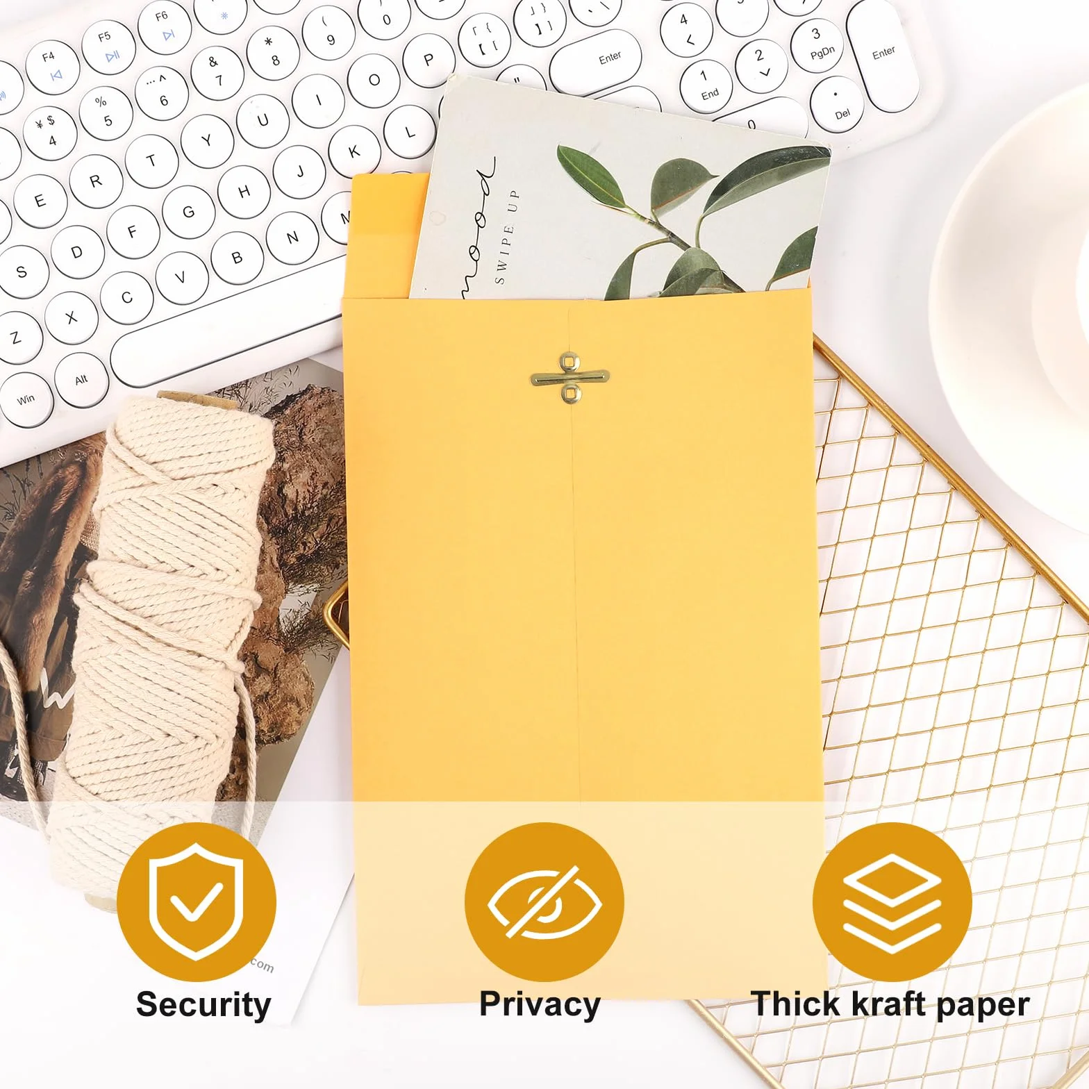 Buste Kraft Grandi Spesse con Chiusura Adesiva Heavy Duty 15,2x22,9cm 10pz