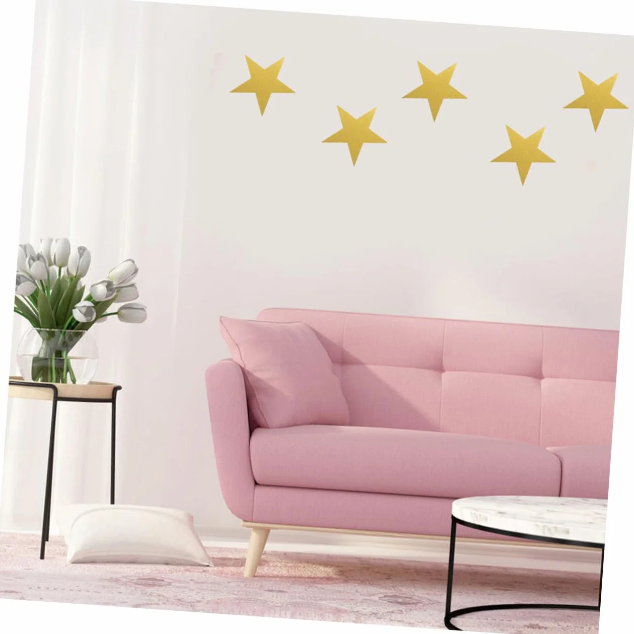 Stelle a Cinque Punte Carta Artigianale Glitter Oro 60 Pezzi per Decorazioni Fai-da-te