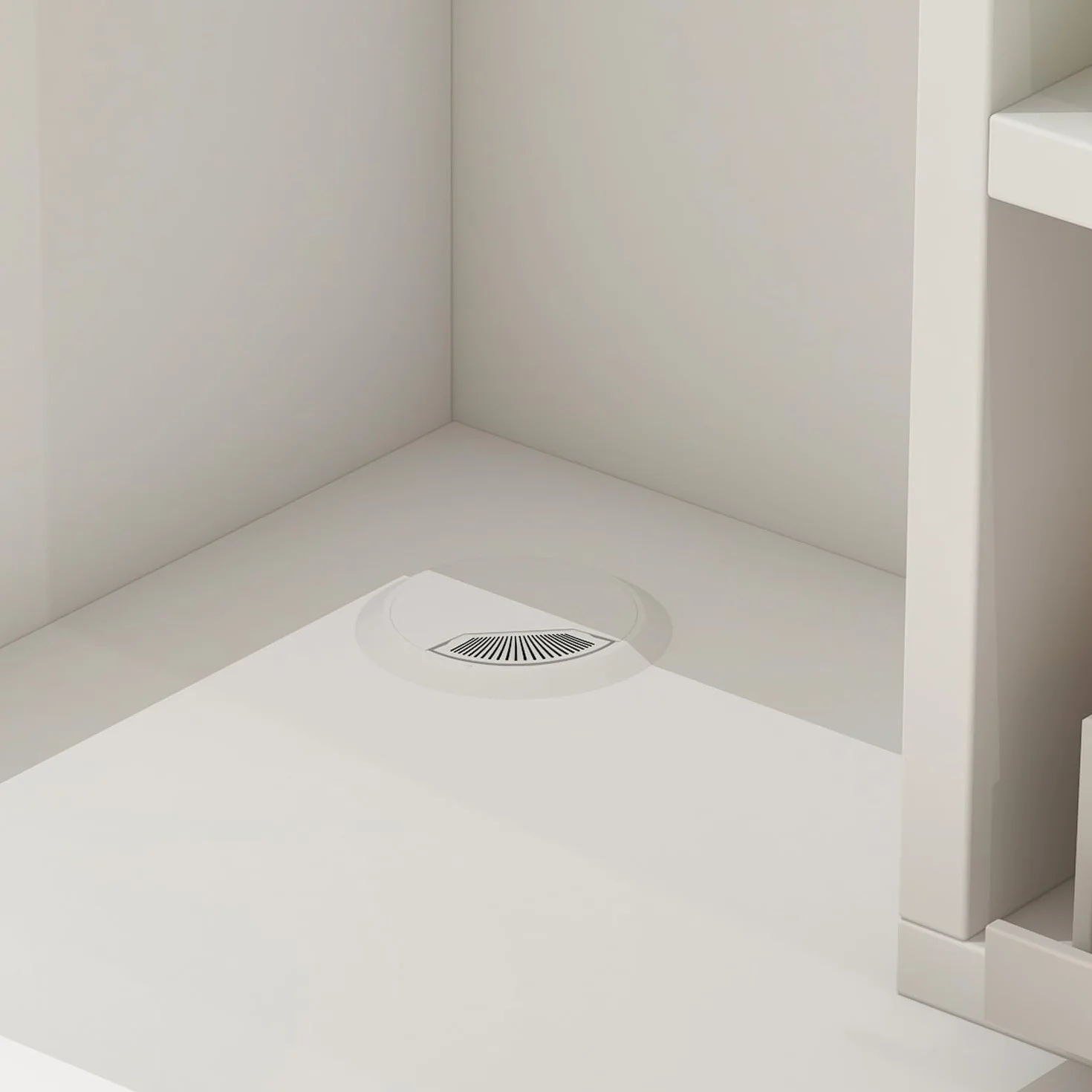 Banco di reception, banchi di reception, banchi di ricevimento con cassetti e armadi chiudibili, bancone con ripiani aperti regolabili, 140 x 60 x 110 cm, MDF, bianco, HUPODE250005-0001