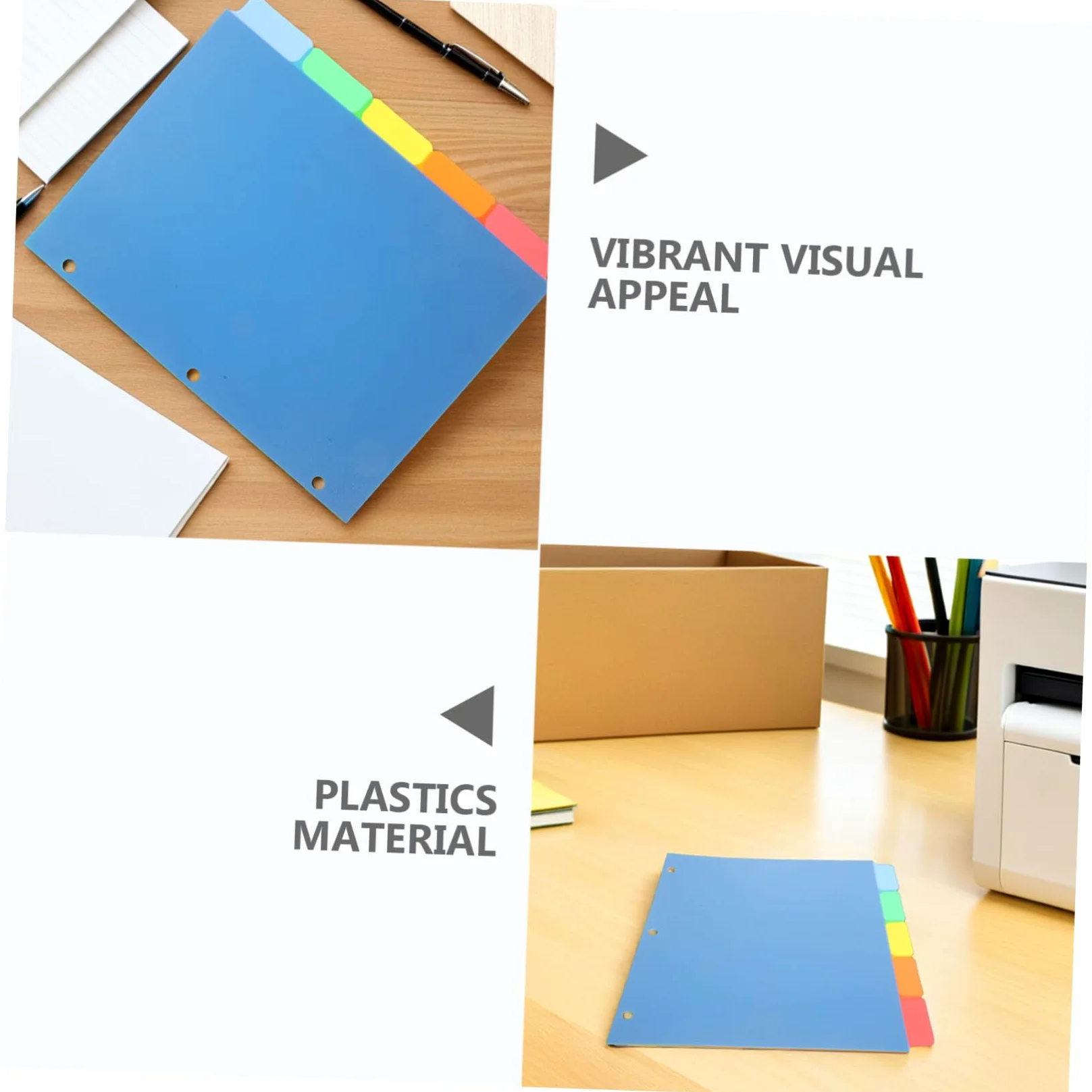 SHINEOFI 20pezzi Divisori in Plastica per Raccoglitori con Linguetta Colorata Vuota per Scrivere per Quaderni Anelli Divisori Linguetta Riutilizzabili per Ufficio Casa e Scuola