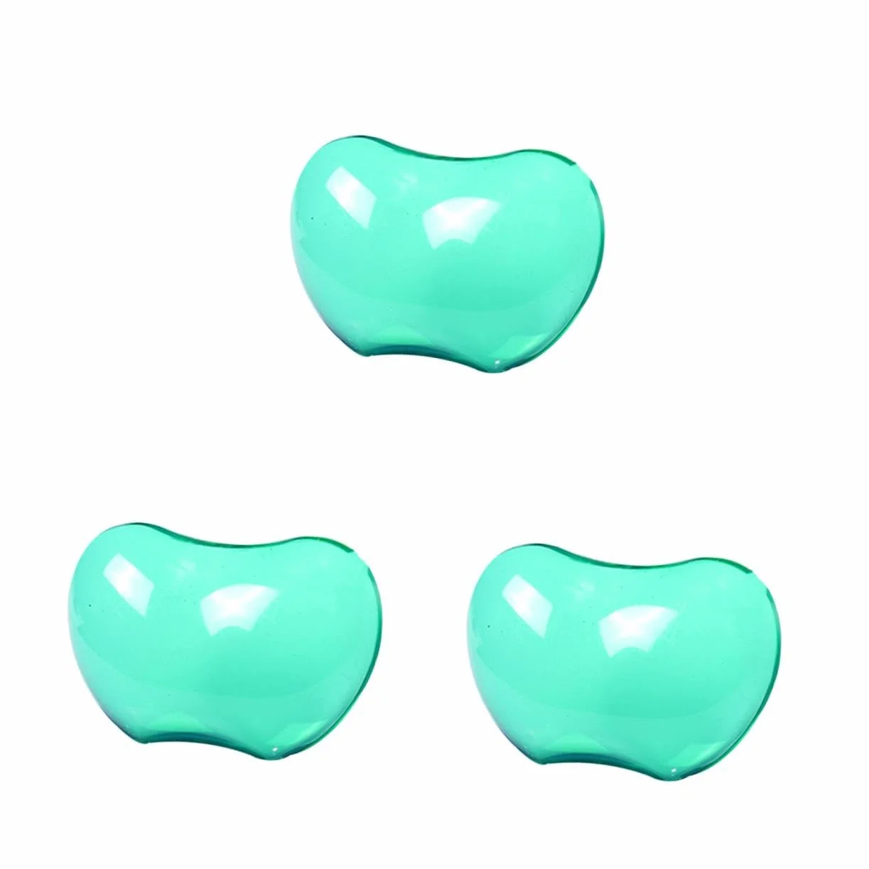 3 Pezzi Tappetini Mouse Trasparenti in Silicone con Poggiapolsi Ergonomico Antiscivolo e Morbido Protezione Polso per Computer Ufficio Casa Verde