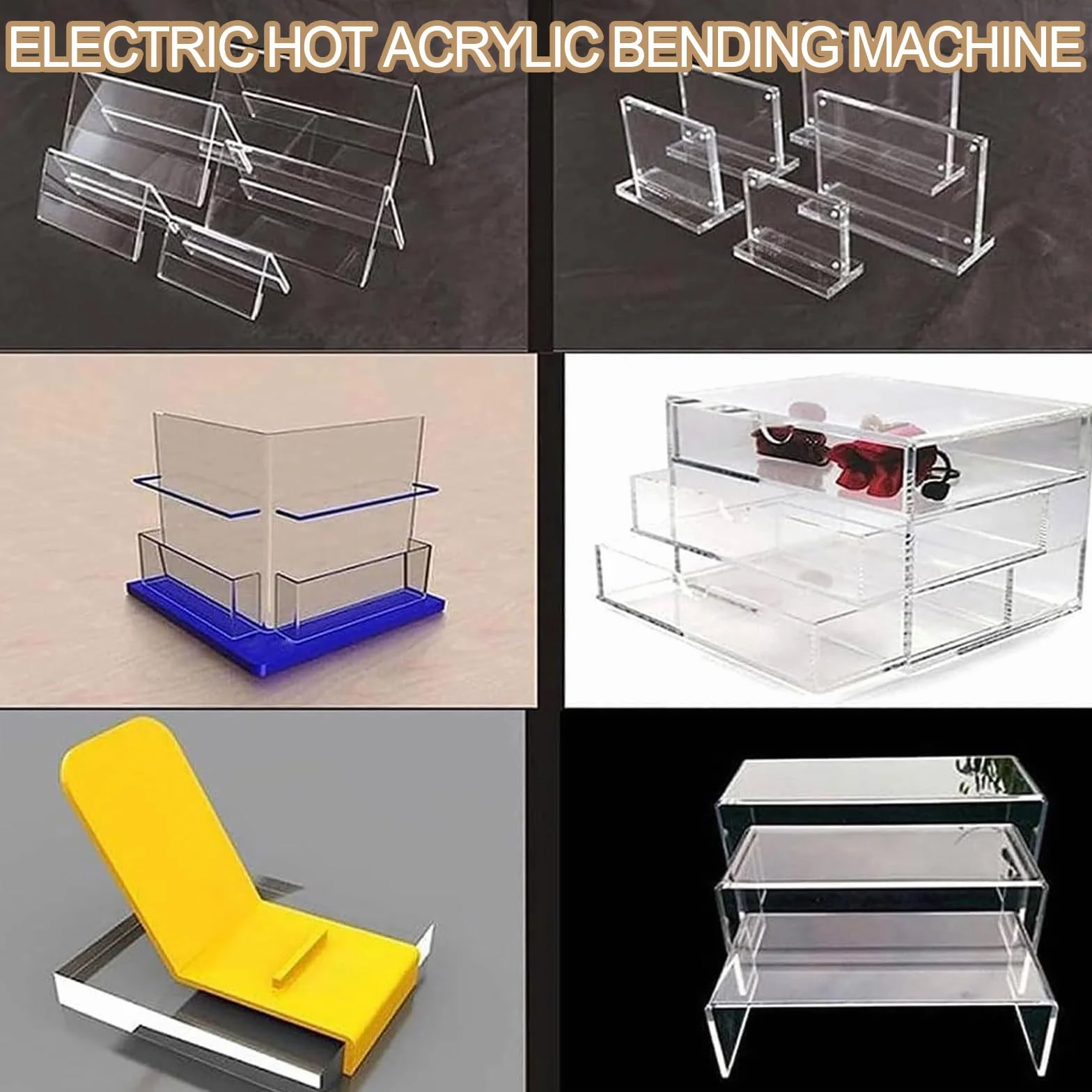 Macchina elettrica a caldo per acrilico per spessore di 1-6 mm con temperatura regolabile e staffa, ideale per decorazioni e insegne