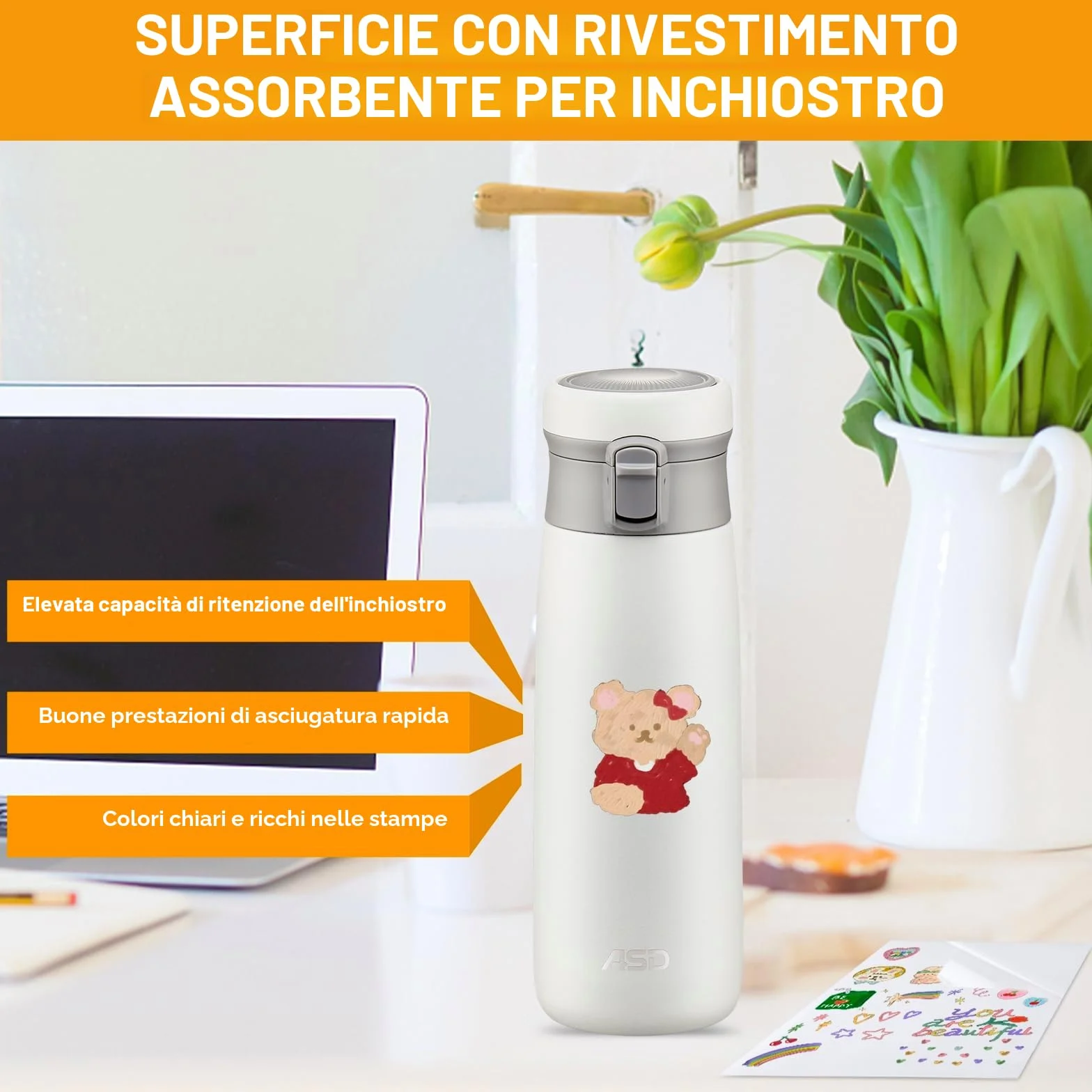 Carta adesiva trasparente stampabile A4 25 fogli, pellicola per stampanti laser e a getto d'inchiostro