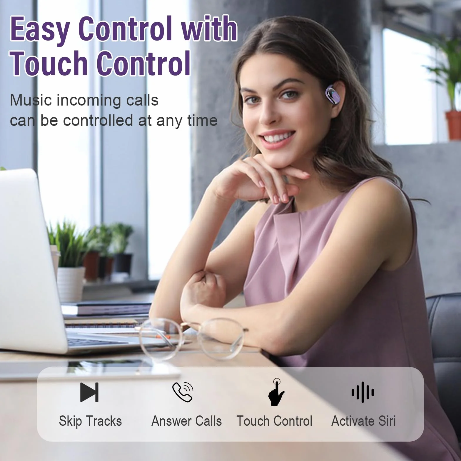 Cuffie Traduttore Simultaneo Vocale con 7 Modalità, Bluetooth 5.4 Auricolari traduttori in Tempo reale con 164 Lingue Viola