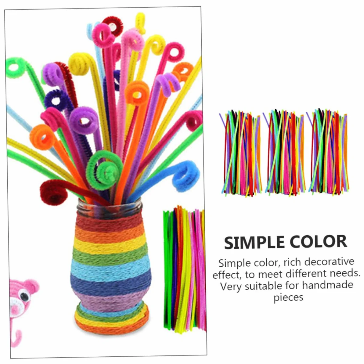 Housoutil 1200 Pezzi Scovolini Colorati per Bricolage Flessibili per Lavoretti Creativi Materiale Handmade per Progetti DIY Educativi