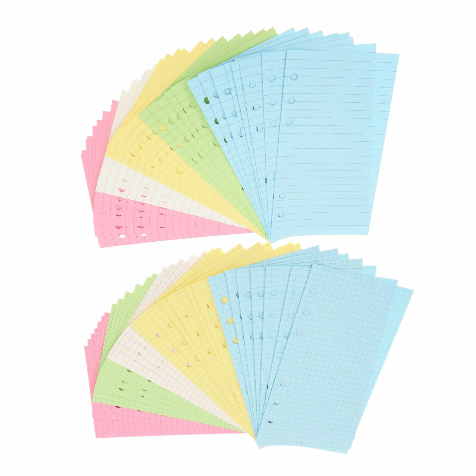 Homoyoyo Set da 2 Confezioni Carta per Planner a 6 Anelli Pagine Staccabili per Scuola e Casa