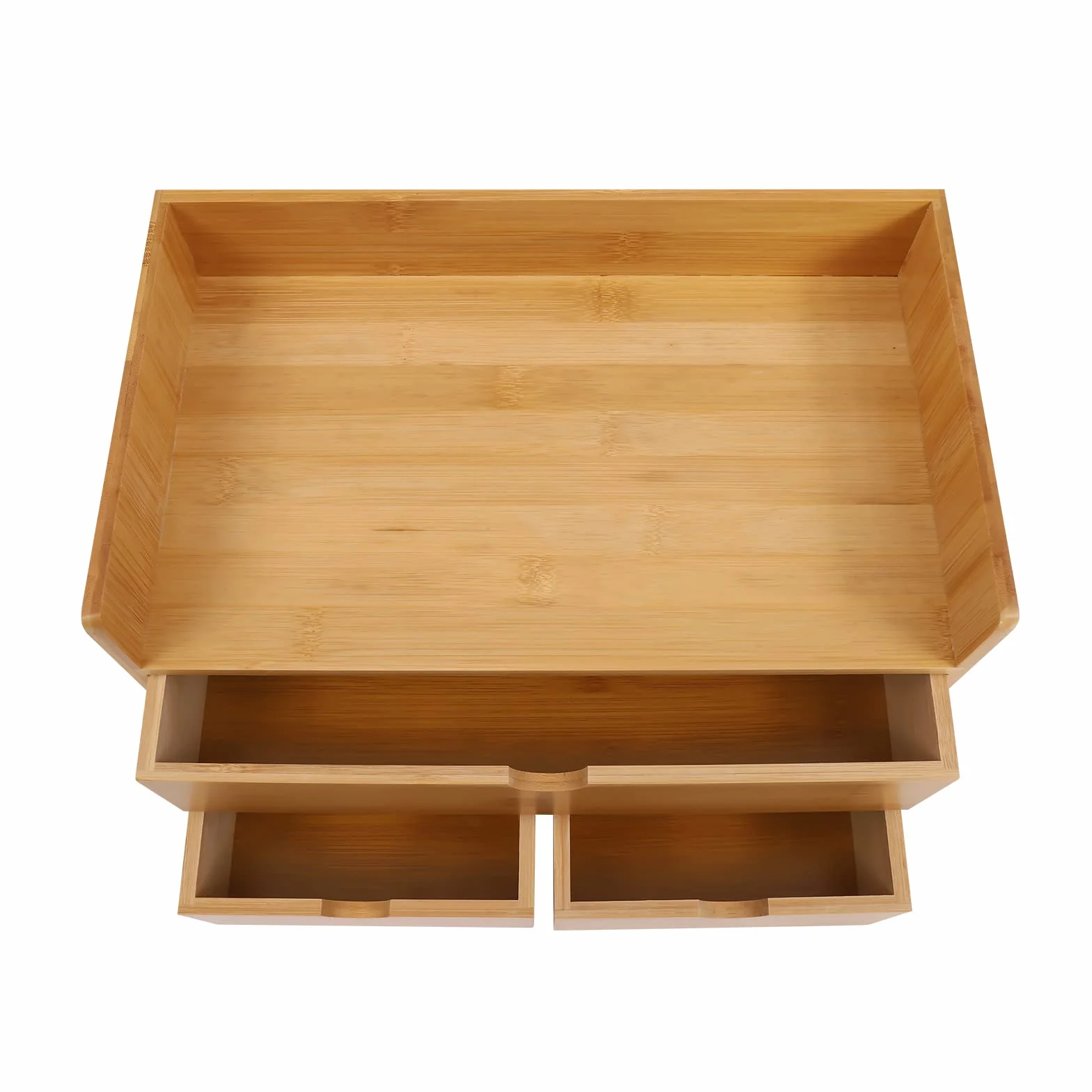 Organizer da scrivania con cassetti, cassetto in bambù, mini cassettiera con 3 cassetti, per ufficio, soggiorno e camera da letto, design unico