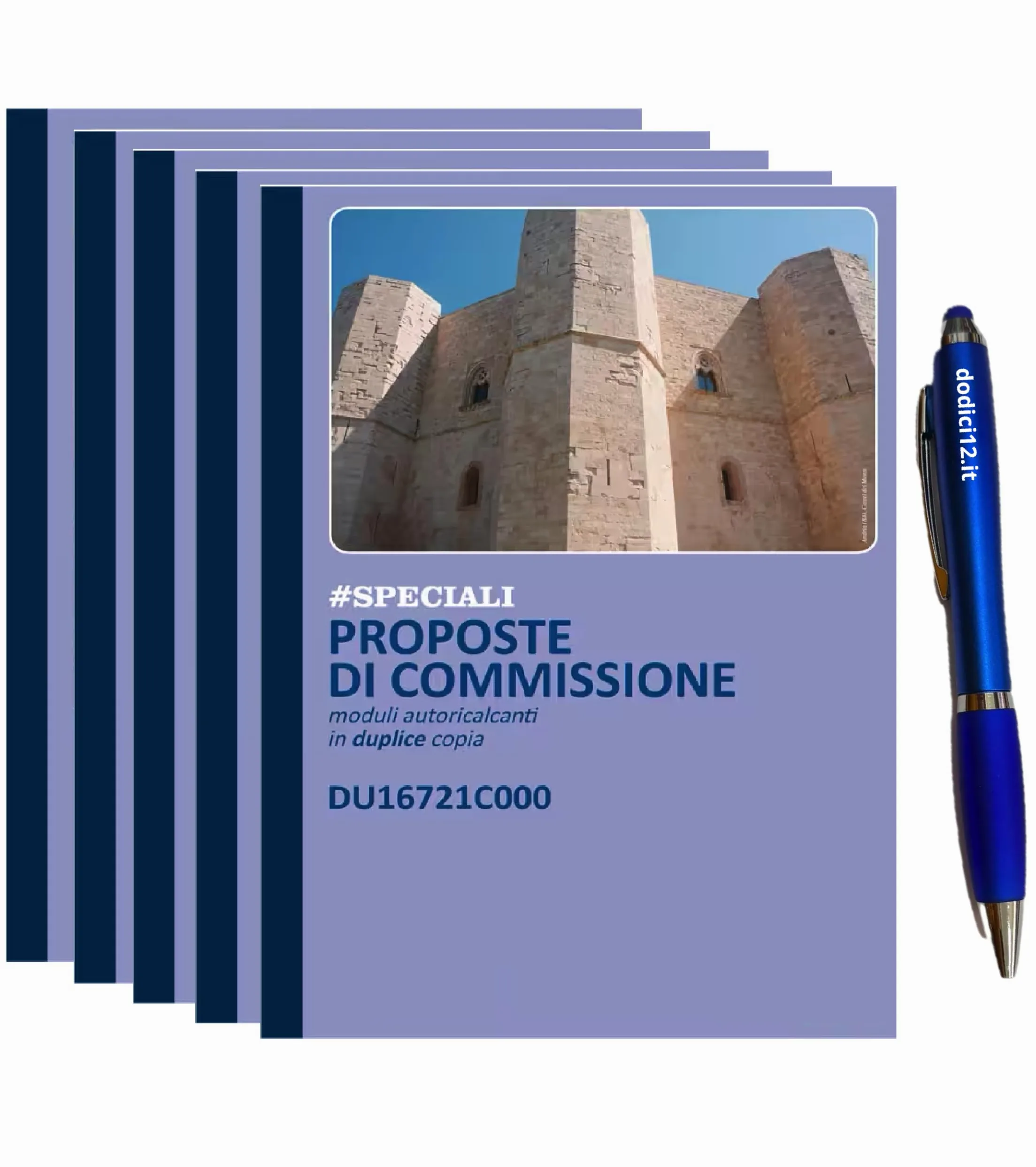 Blocco Proposte Commissione A5 50 Fogli Autoricalcanti in Duplice Copia (2 Copie) - Blocchetto Copia Commissioni per Ordini e Vendite Agenti Rappresentanti - CON PENNA TOUCH OMAGGIO Dodici12® (5)
