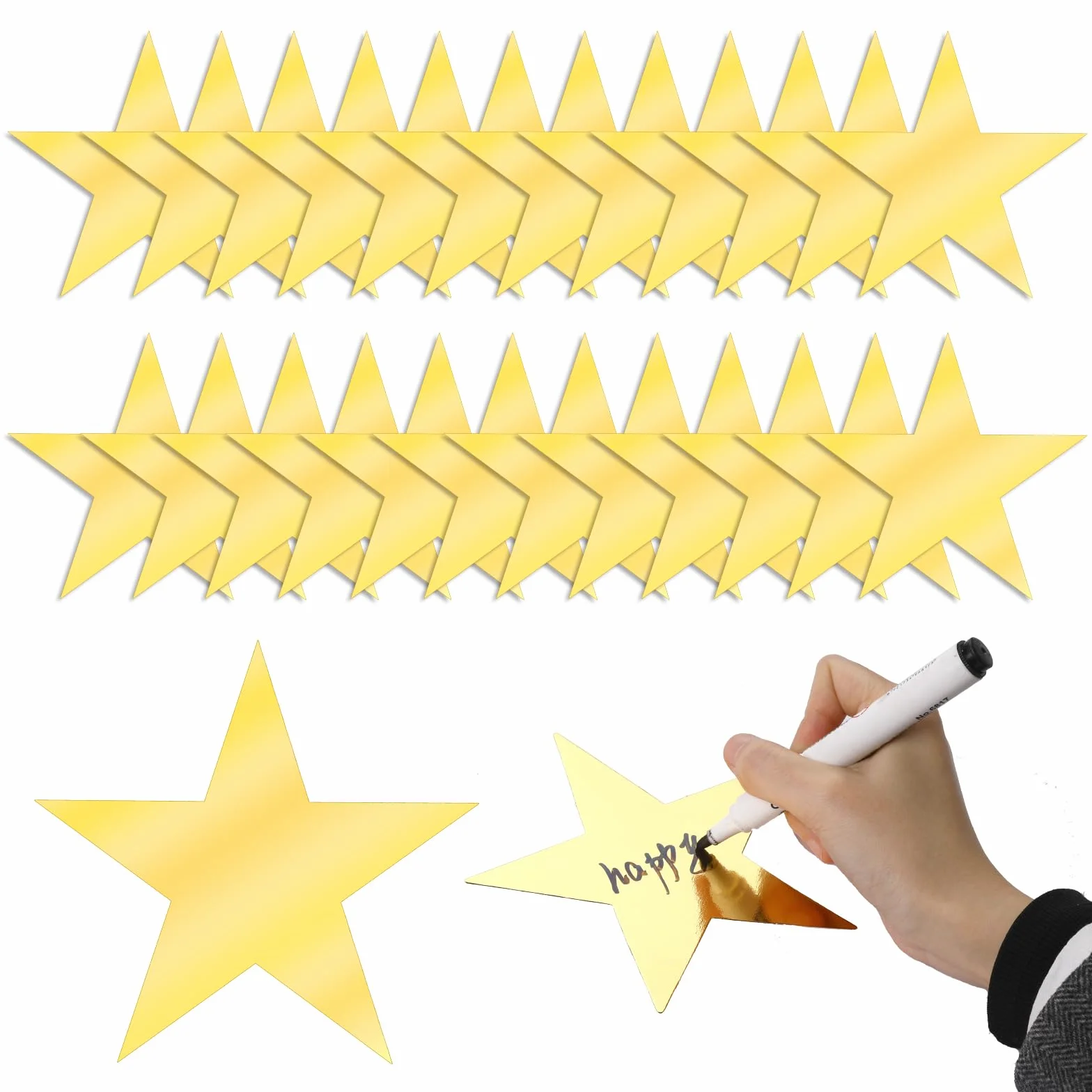 Coriandoli di carta a forma di stella glitterati 15,2 cm per feste