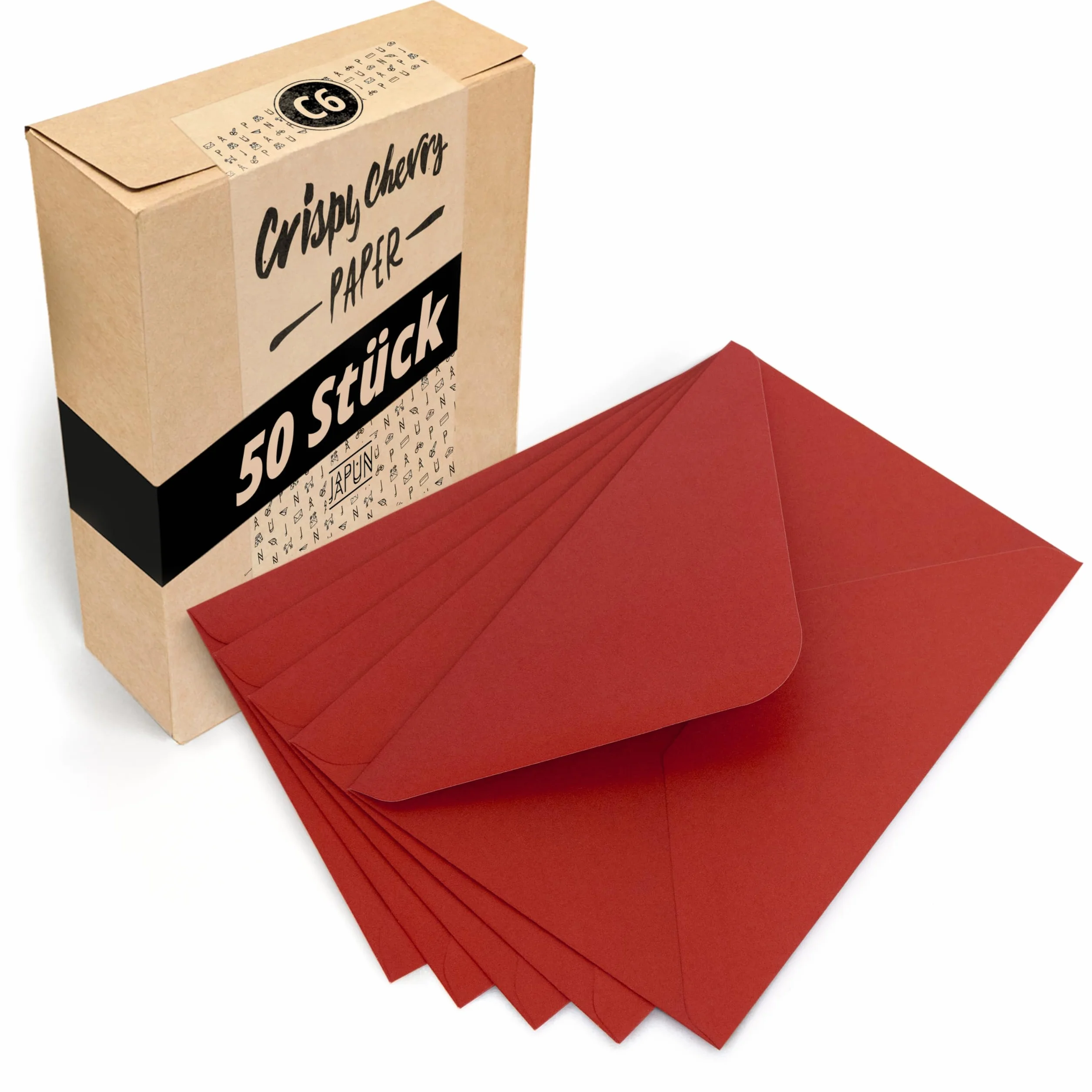 Buste di carta DIN C6 162x114 mm rosso 50 pezzi