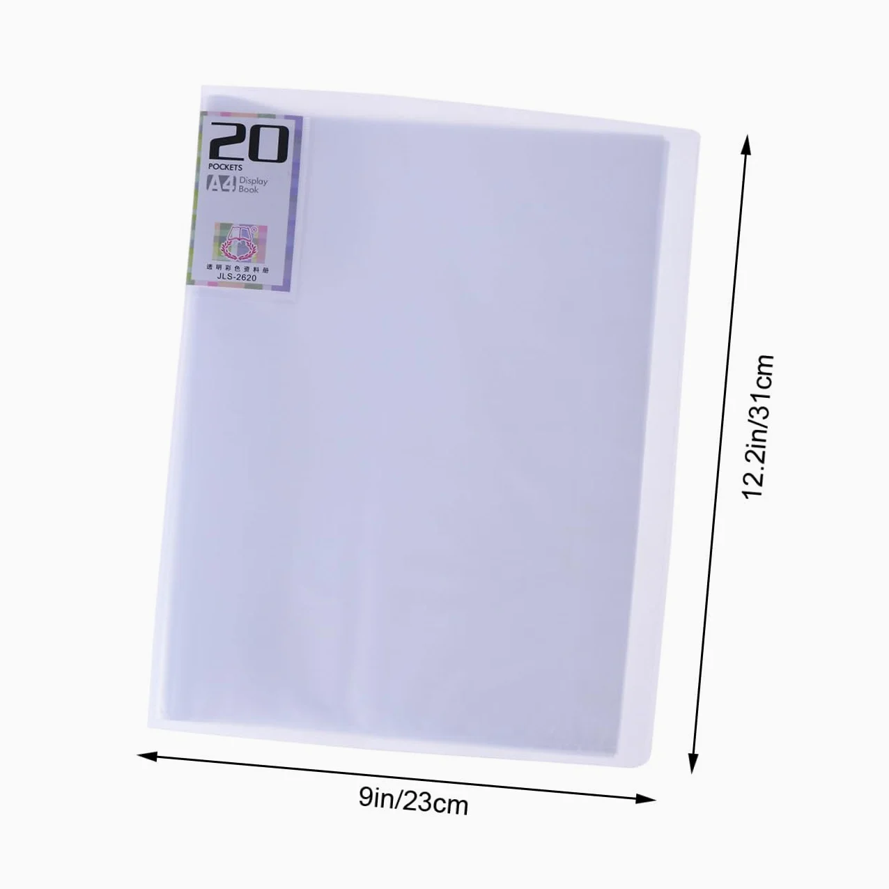 NUOBESTY 2pezzi Cartellina Con Pagine Portadocumenti Riutilizzabile Per Scuola e Ufficio Organizer Per Archiviazione e Presentazioni Bianco