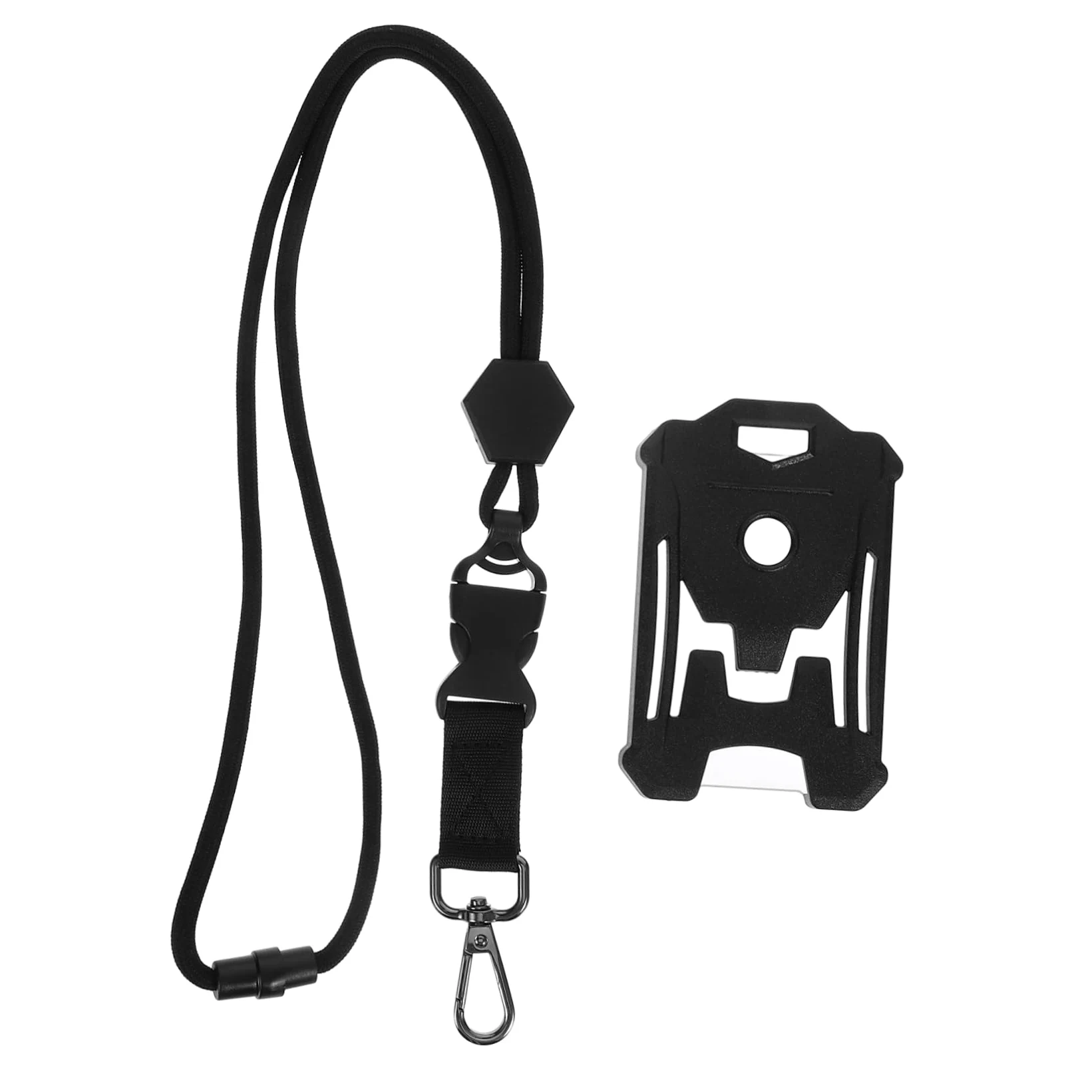LALAFINA 4pezzi Portabadge Rigido Con Lanyard Custodia Protettiva Per Carte Id Adatta Credenziali Badge e Carte Di Identità Da Design Trasparente e Pratico