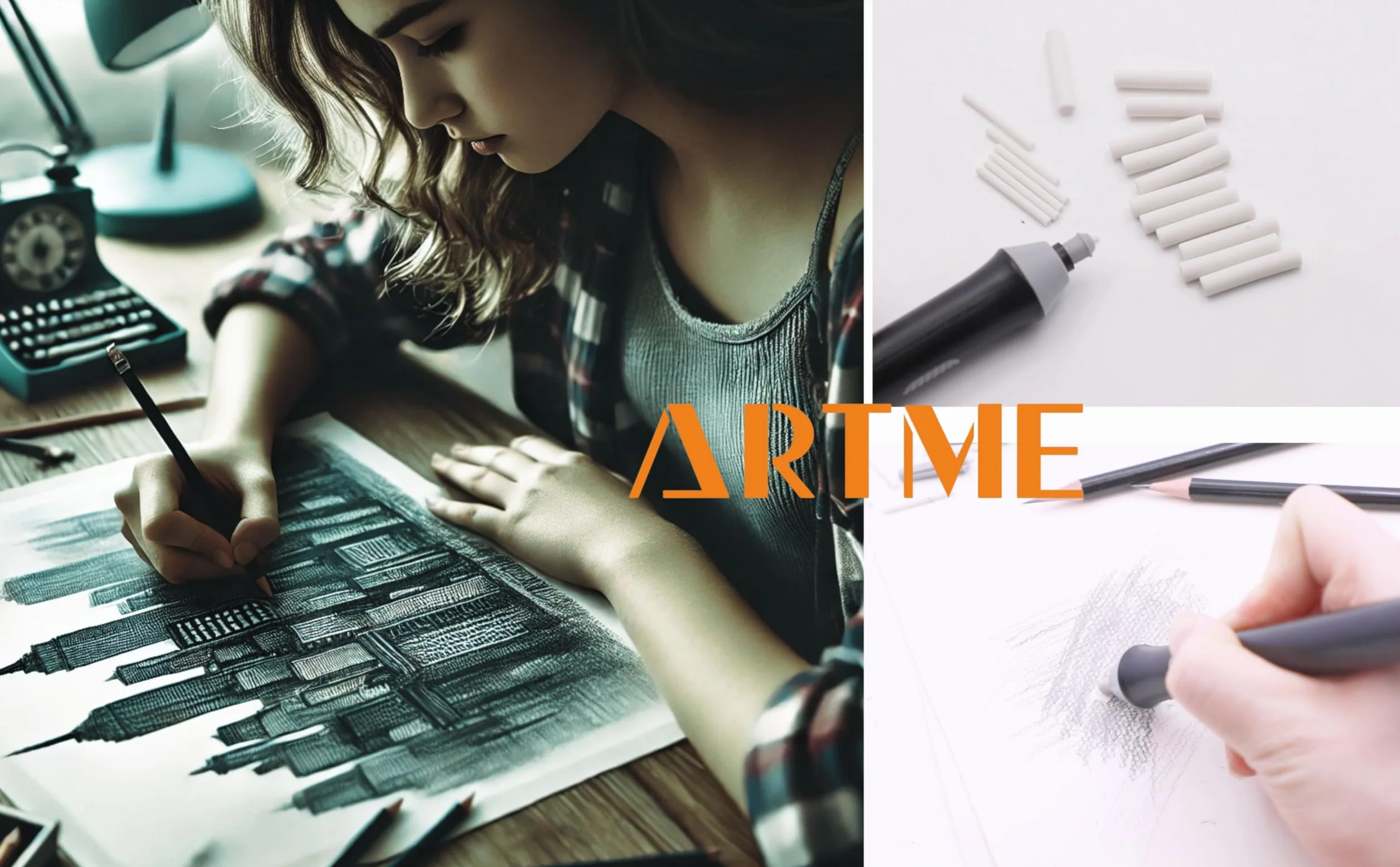 Artme Gomma per cancellare elettrica automatica 22 ricariche incluse 2,3 mm 5 mm Schizzi architetti ingegneri studenti