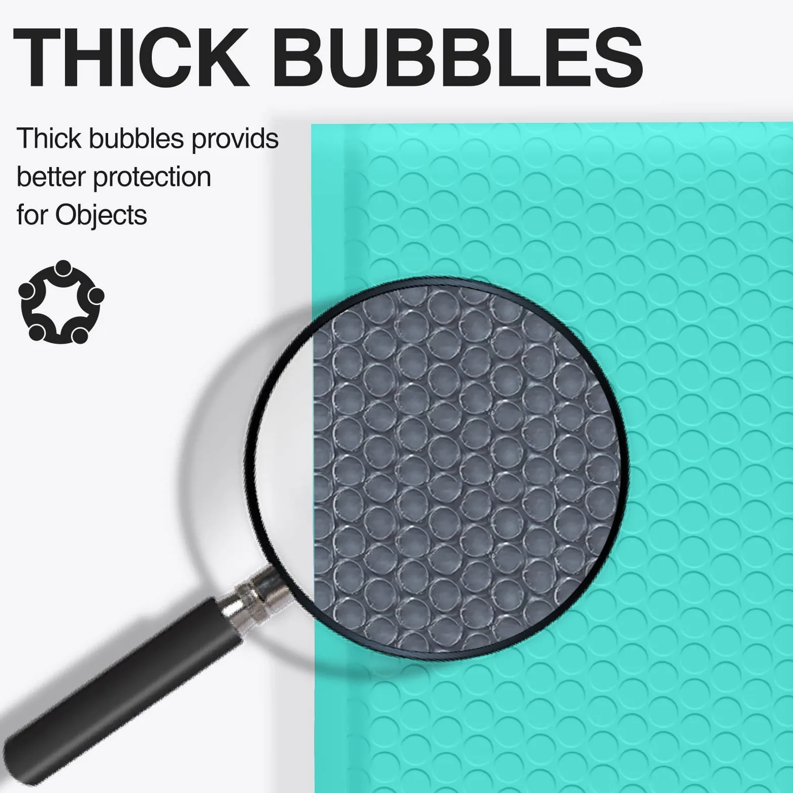 Ucgou 6 x 10 blu Poly Bubble Mailers # 0 buste imbottite autoadesive, borse impermeabili e resistenti per spedizione, confezione da 50