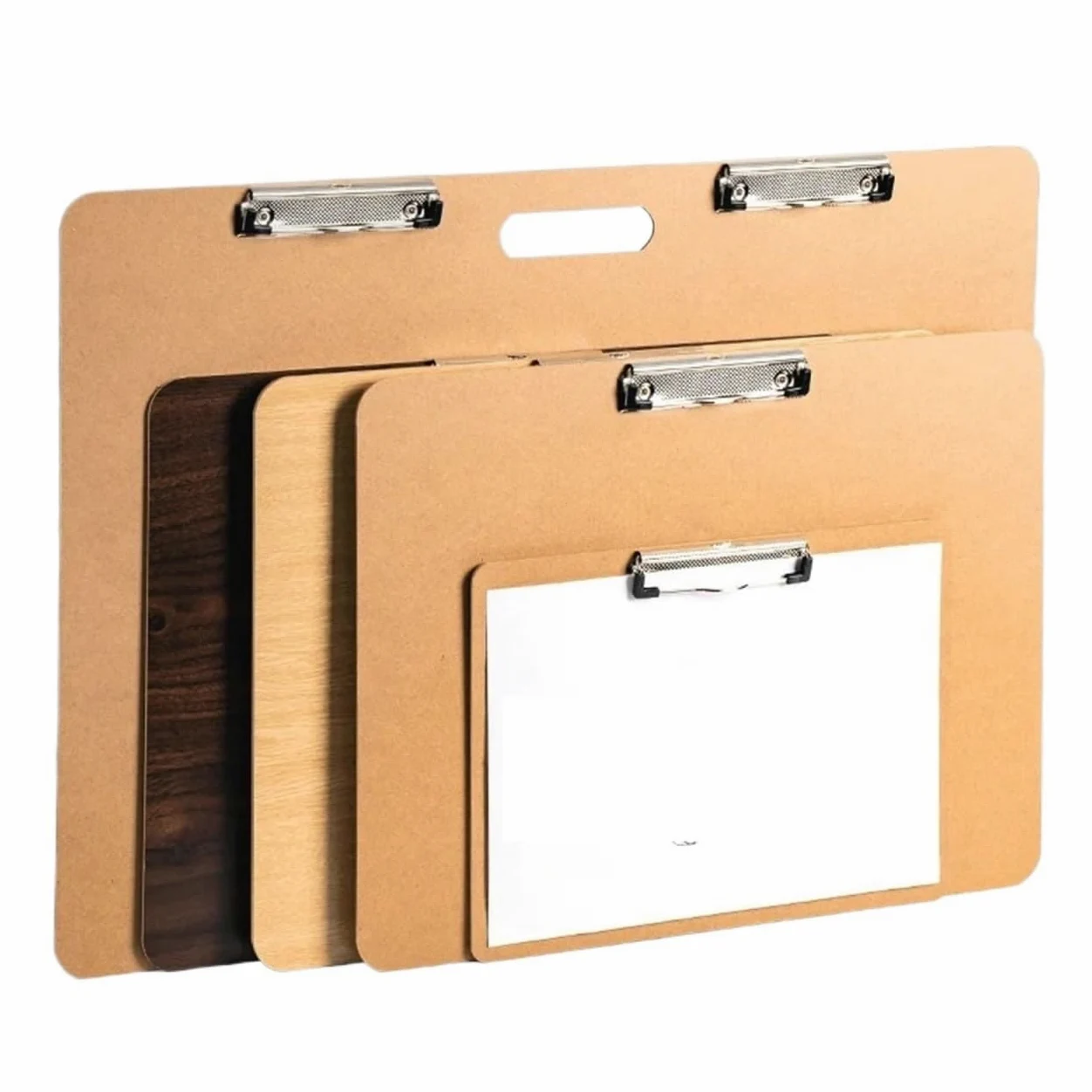 Portablocco in legno Cartella portadocumenti in legno for ufficio, blocco note, cartellina in, formato A3, A4, A5, B5, B6(Butterfly 31X23cm A4)