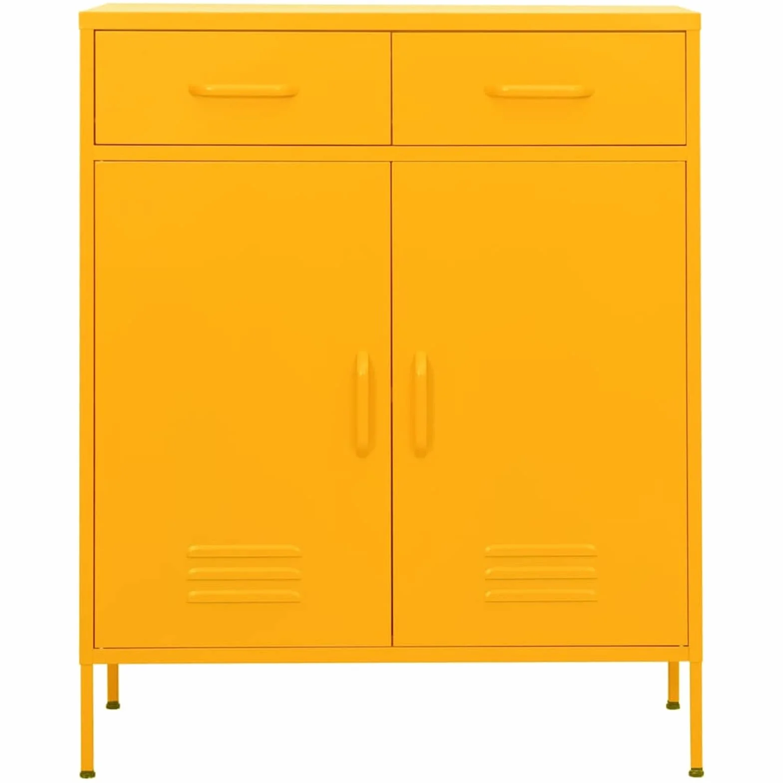Festnight Armadietto Giallo Senape 80x35x1015 cm in Acciaio Mobile Metallo Armadio in Metallo Armadio Metallo Armadietto Metallo Armadio Ufficio Armadio Ripostiglio