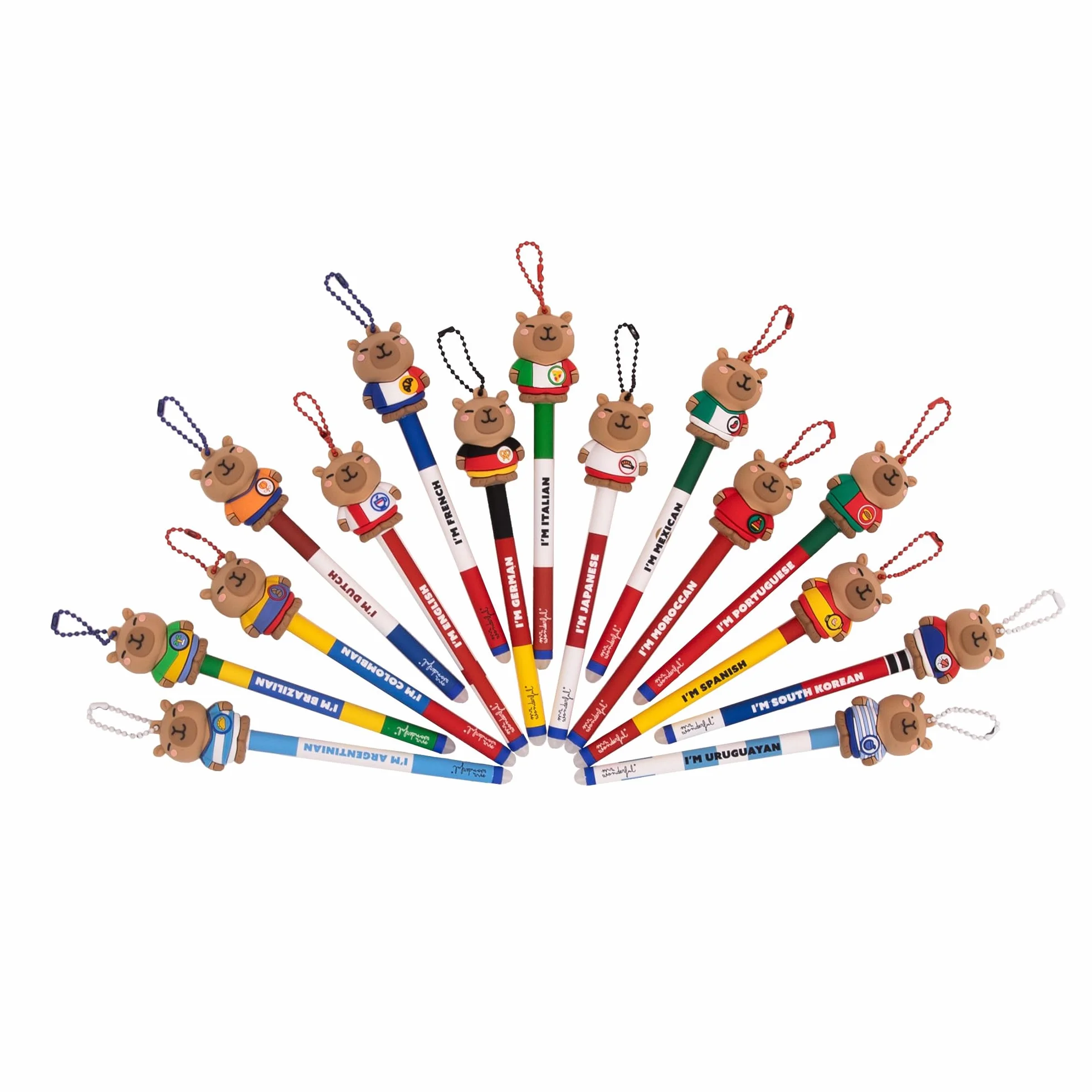 Wonder Gol Blind Box Penna Cancellabile Sorpresa Portachiavi Capibara Penne Collezionabili Inchiostro Blu