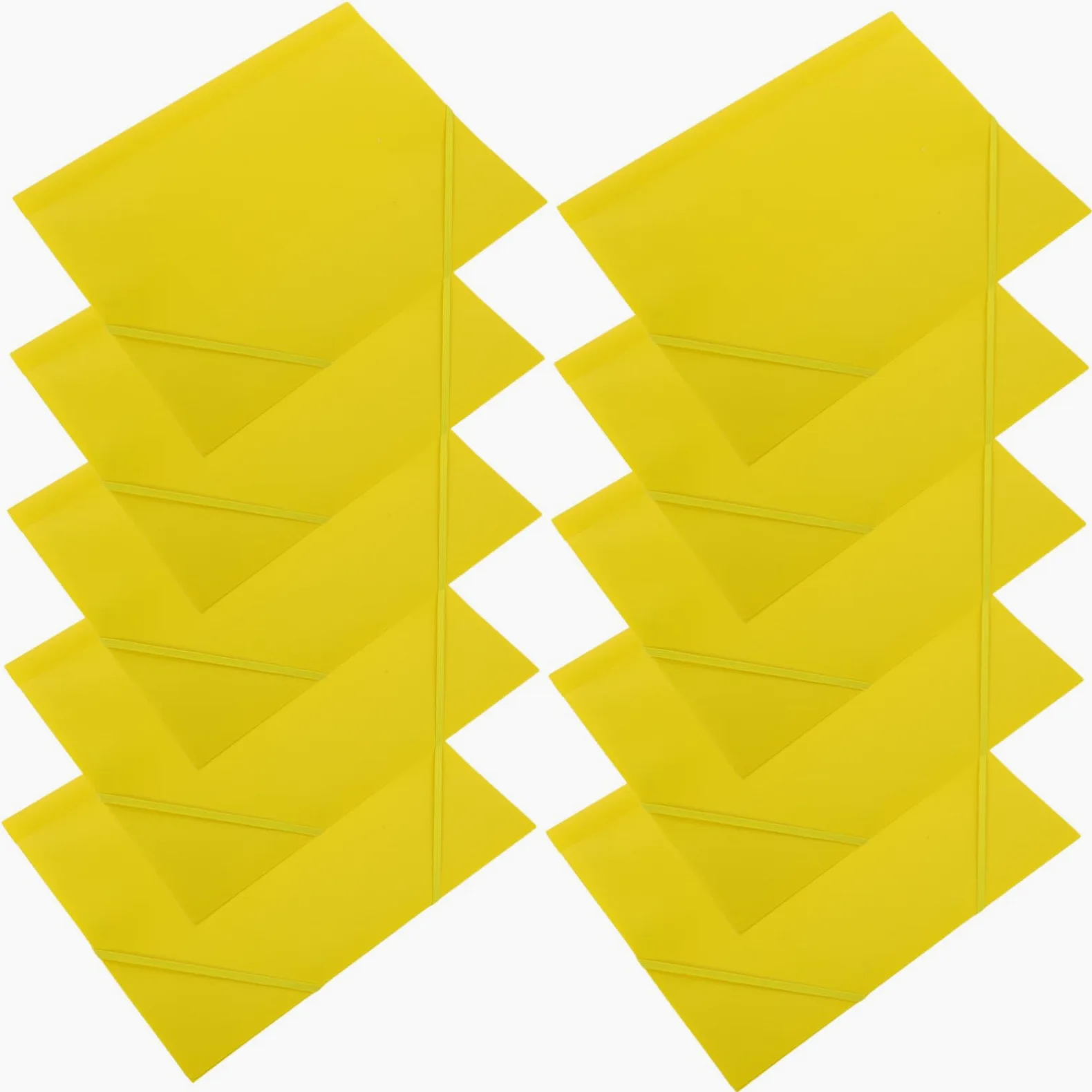 Cartella Documenti A4 Gialla in Plastica 10 Pezzi con Elastico | Tre Lembi, Scomparti Interni, Scuola e Ufficio, Formato Portatile per Fogli
