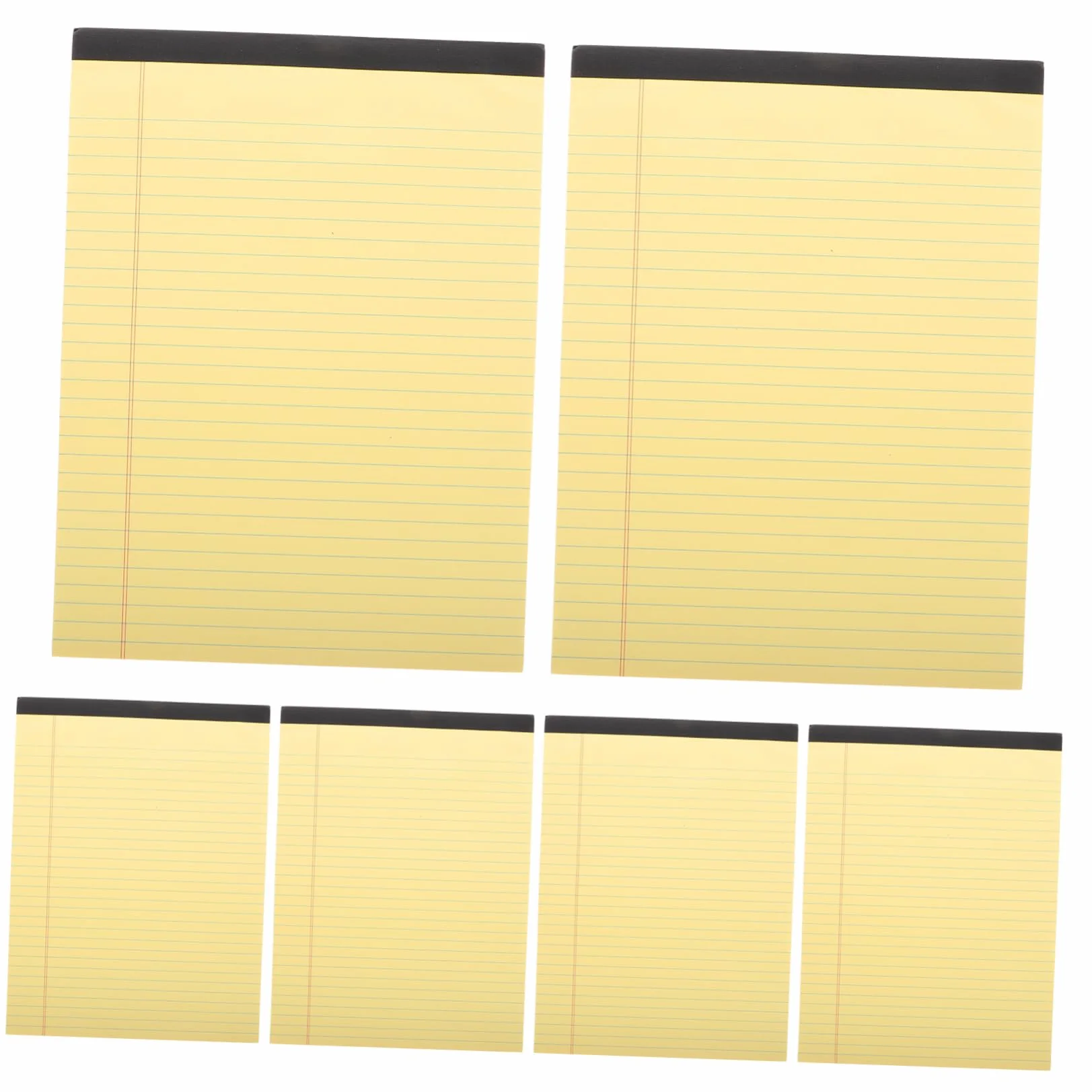 Blocco Note A4 6 Pezzi in Pasta di Legno, Pagine Rigate | Layout a Sezioni Strappabile, Giallo 214×295mm, Uso Quotidiano e Business per Professionisti e Studenti