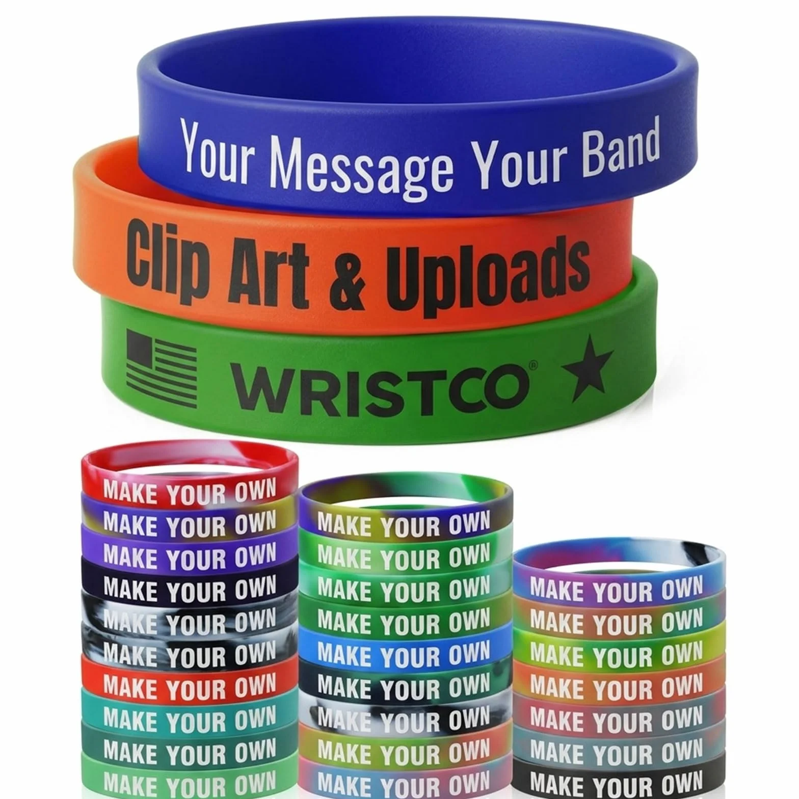 Braccialetti in silicone personalizzati 1-1000 ct con testo e logo impermeabili per eventi raccolte fondi