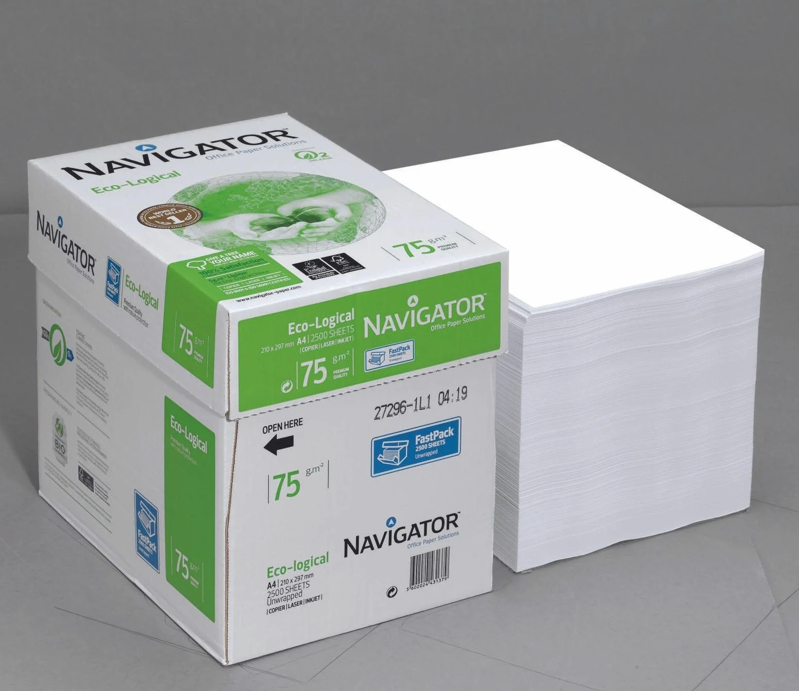 Navigator Eco-Logical - Carta A4, 75 g, confezione da 2500
