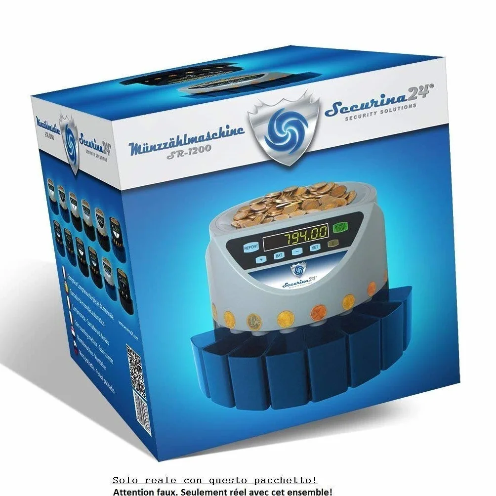 Contamonete Euro Securina24 (Nero - Blacklabel - BBB-LED)