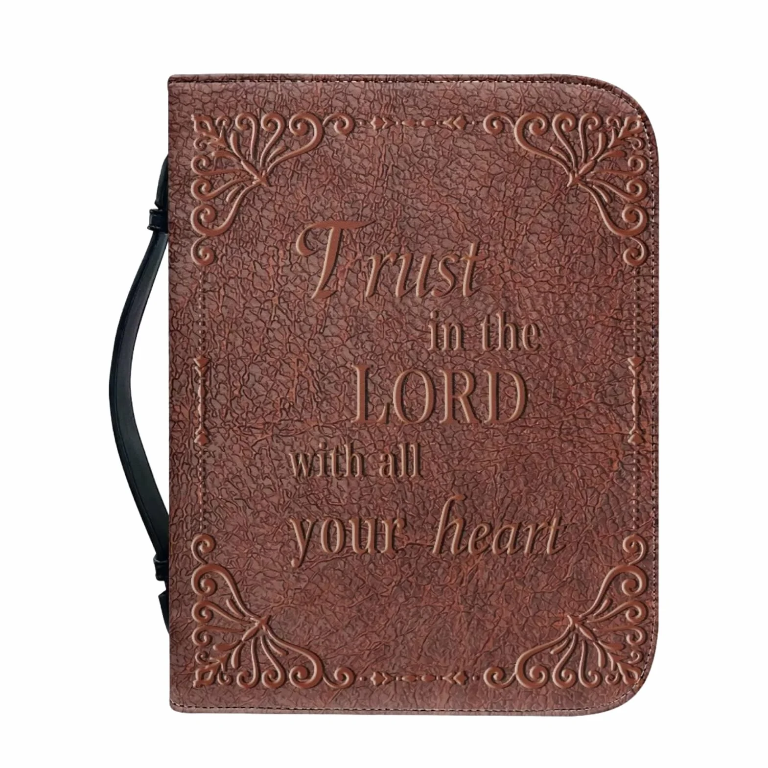 PU Leather Bible Carrier Bag with Handle - Portable Church Bags for Worship & Study