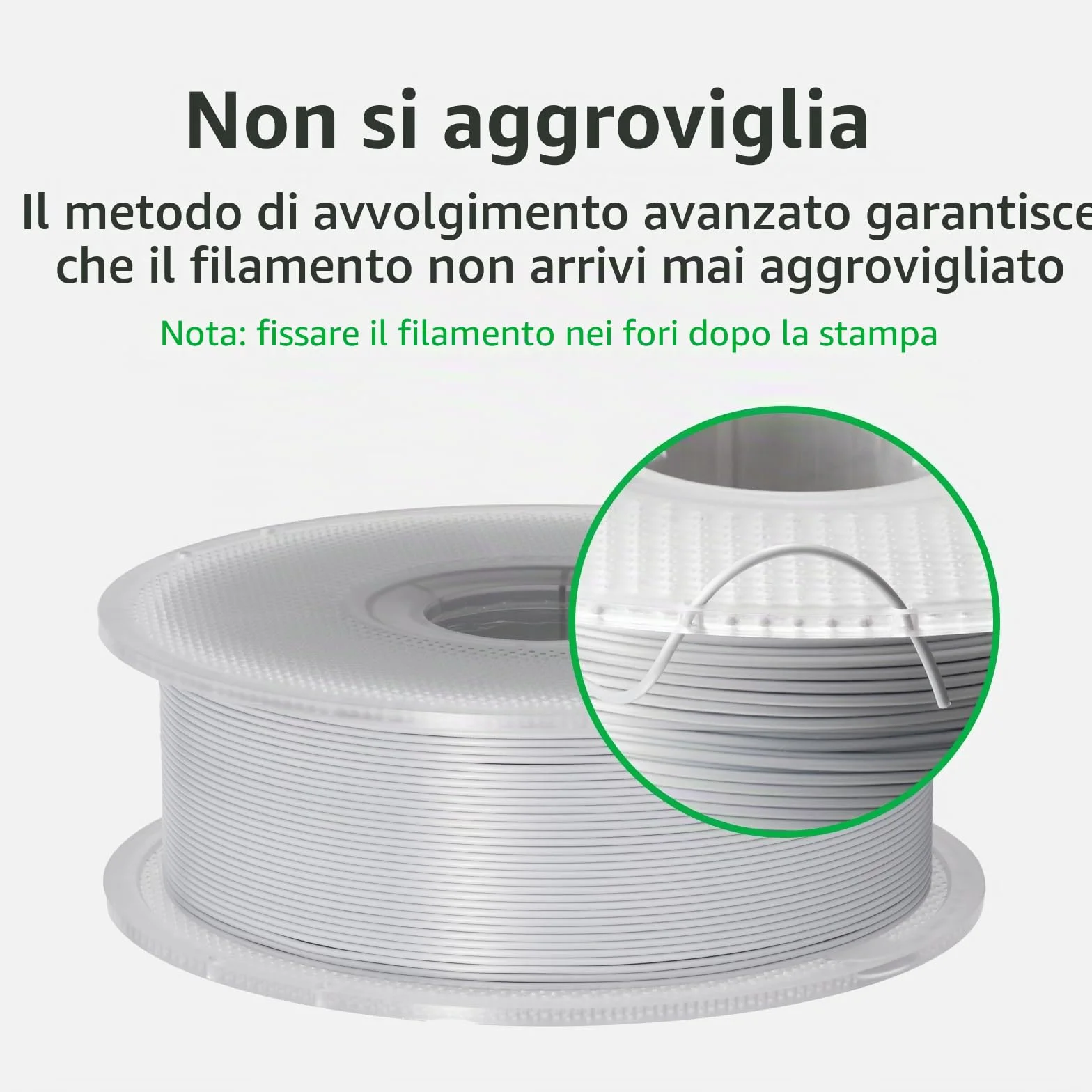 Bambu Lab Filamento PLA per Stampante 3D 1,75 mm Precisione Dimensionale +/- 0,03 mm Stampa Rapida RFID
