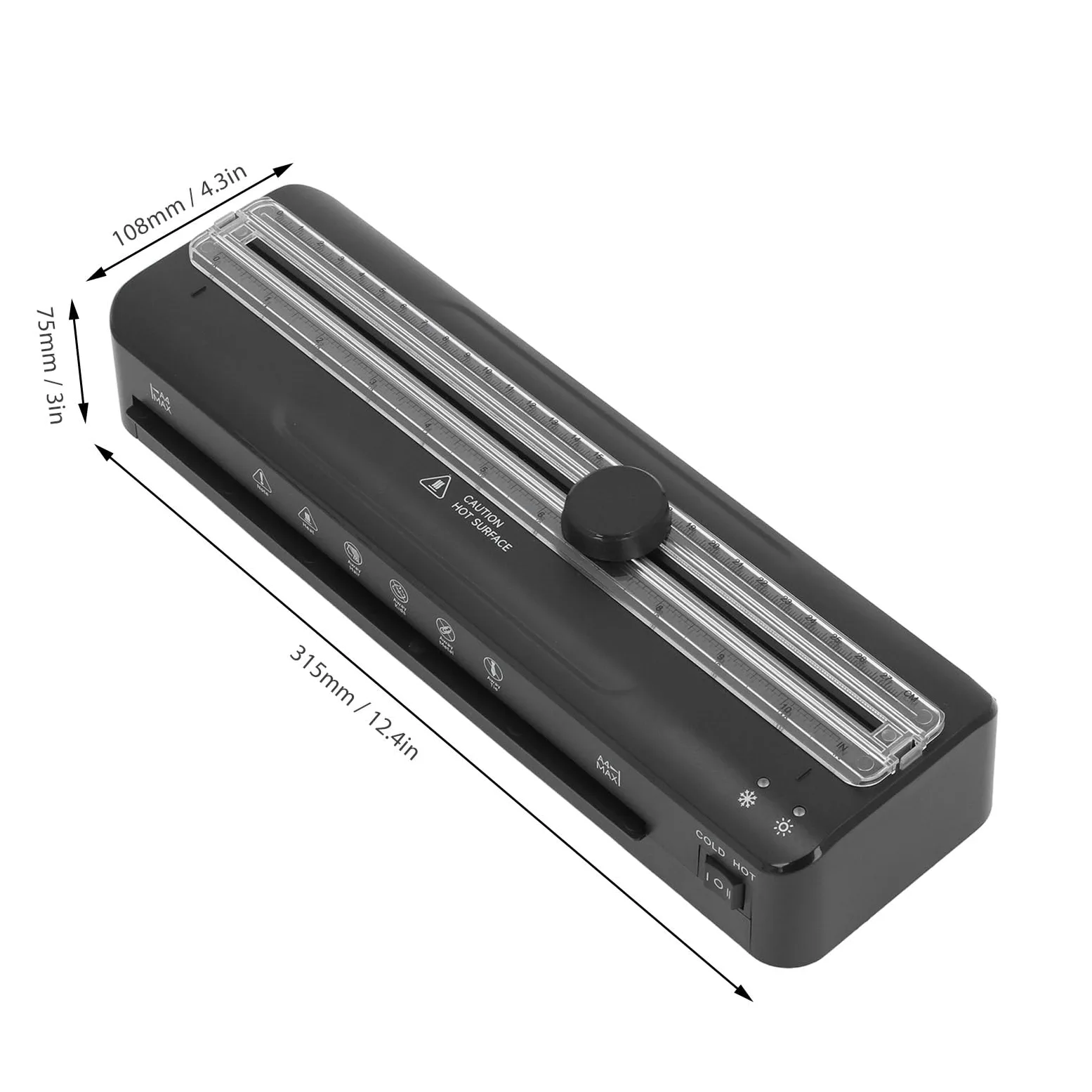 Plastificatrice Fotografica, Laminatrice Compatta A4 con Taglierina Graduata, Plastificatrice A4 a Caldo e Freddo con Riscaldamento Rapido, Chiave per Rimozione Pellicola, per