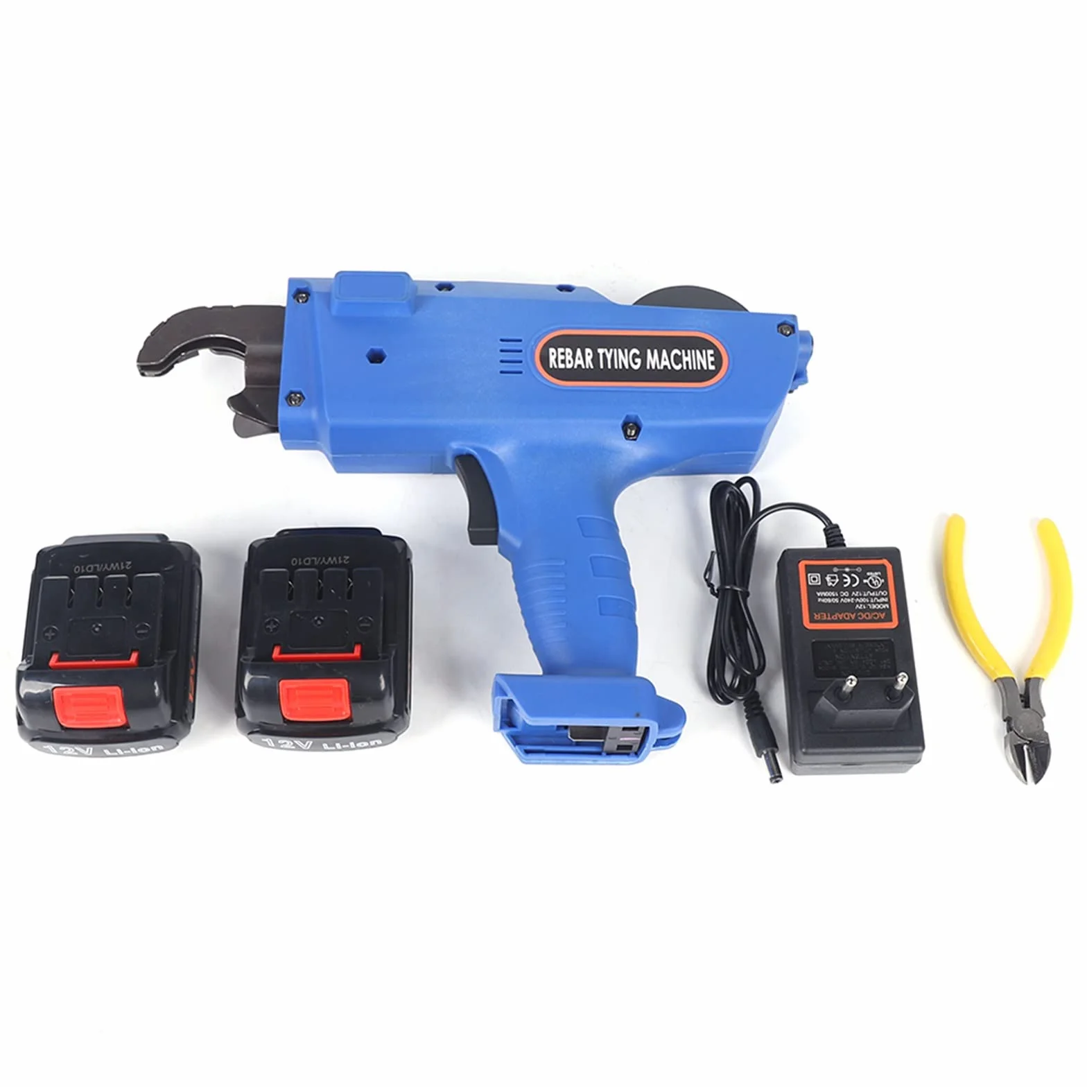 Rilegatrice automatica Legatrice in filo di acciaio Batteria Set elettrico con caricatore Filo di rilegatura Raccoglitore rinforzato Legatore di calcestruzzo rinforzato per macchina