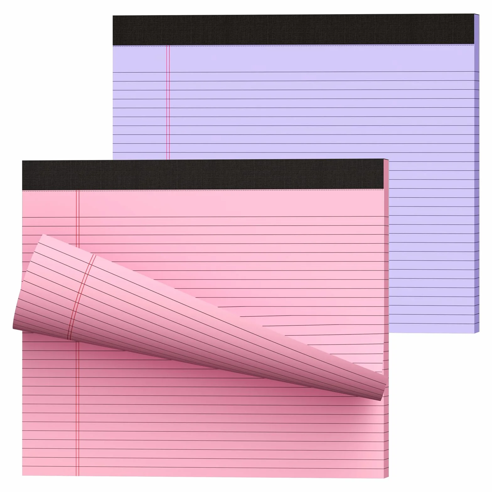 MuiAng Blocco note a righe 28 x 24,1 cm, 2 blocchi, 30 fogli, 80 g/m², carta perforata