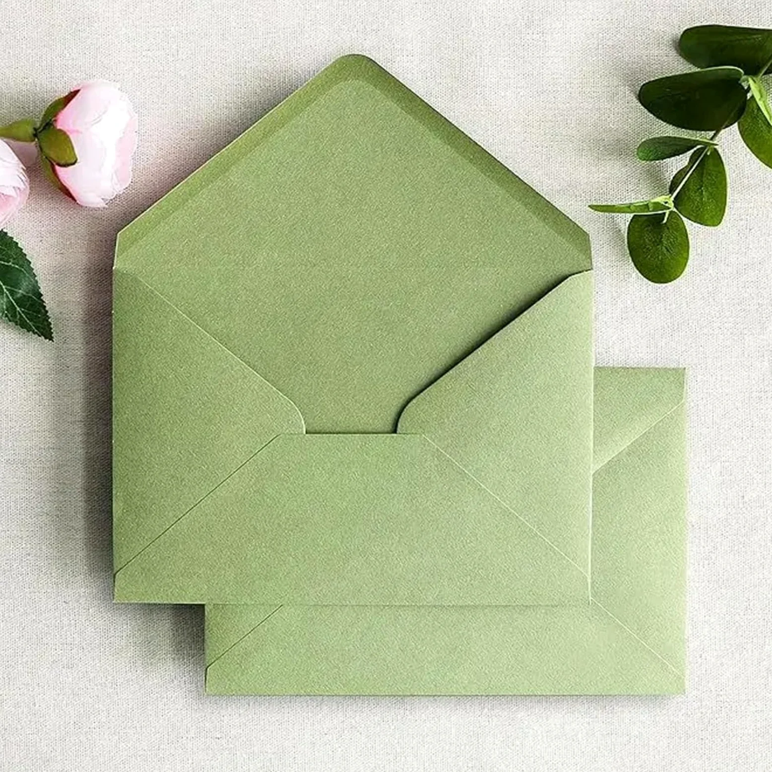 25 buste stile occidentale da cartolina verde/nera 133x183mm for inviti di nozze Imballaggio regalo cancelleria aziendale Per Inviti(Green)