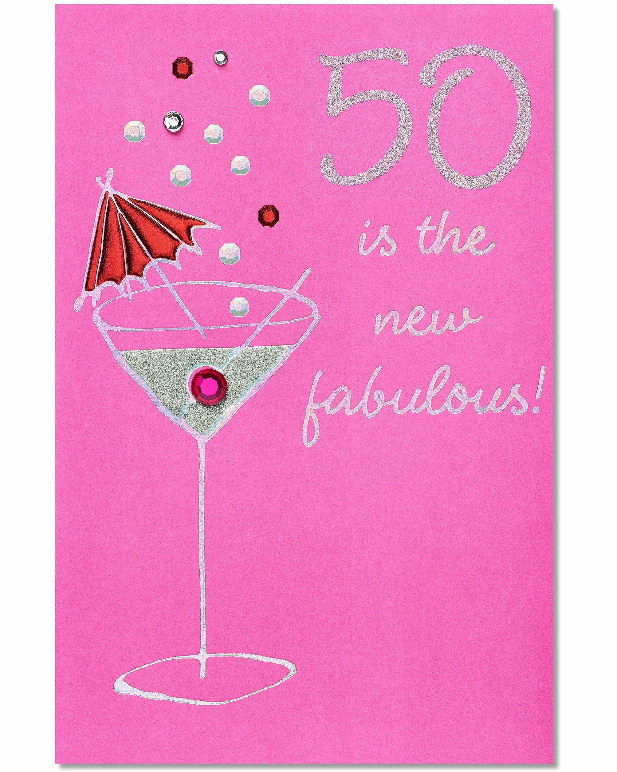 American Greetings Fabulous di compleanno con strass 50