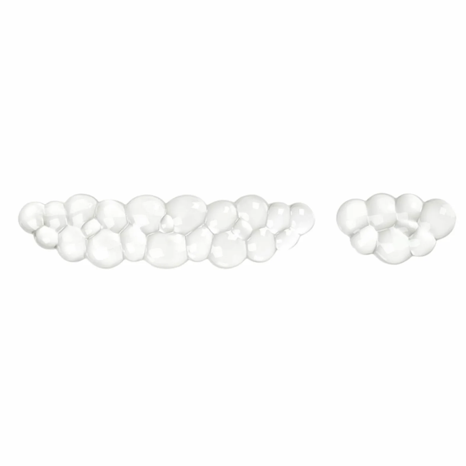 Set da polso ergonomico con motivo a nuvole, per computer e tastiera in morbido silicone, con texture flussi d'aria