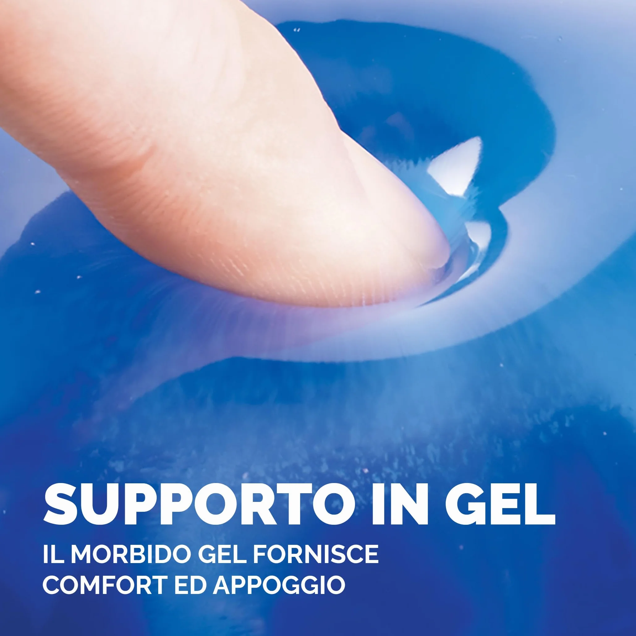 Fellowes Tappetino mouse poggiapolsi in Gel Crystals, base in gomma antiscivolo, ergonomico blu