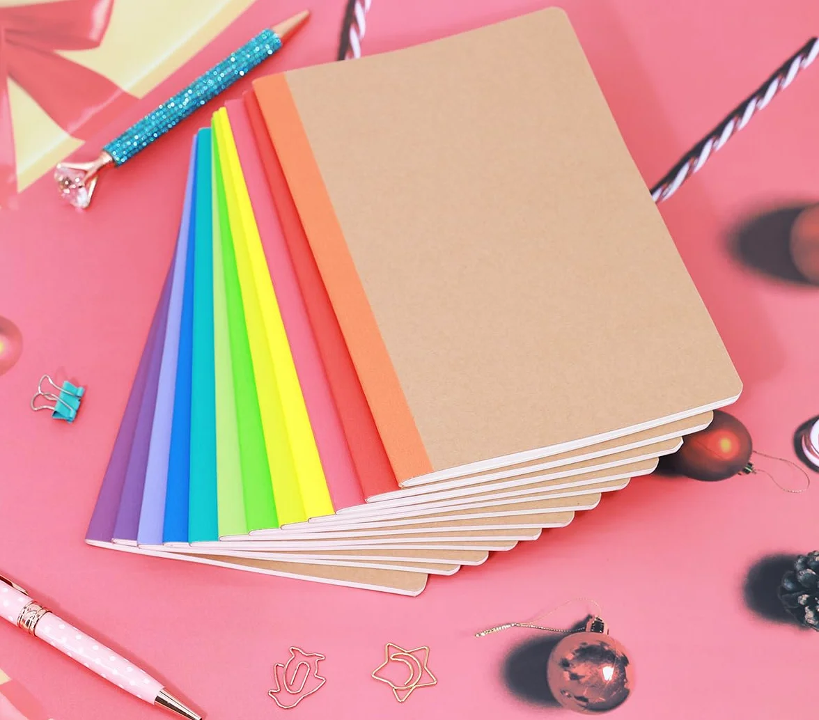 Confezione da 48 quaderni A5 a righe, in carta spessa, 60 pagine, 30 fogli, 21,1 x 14 cm