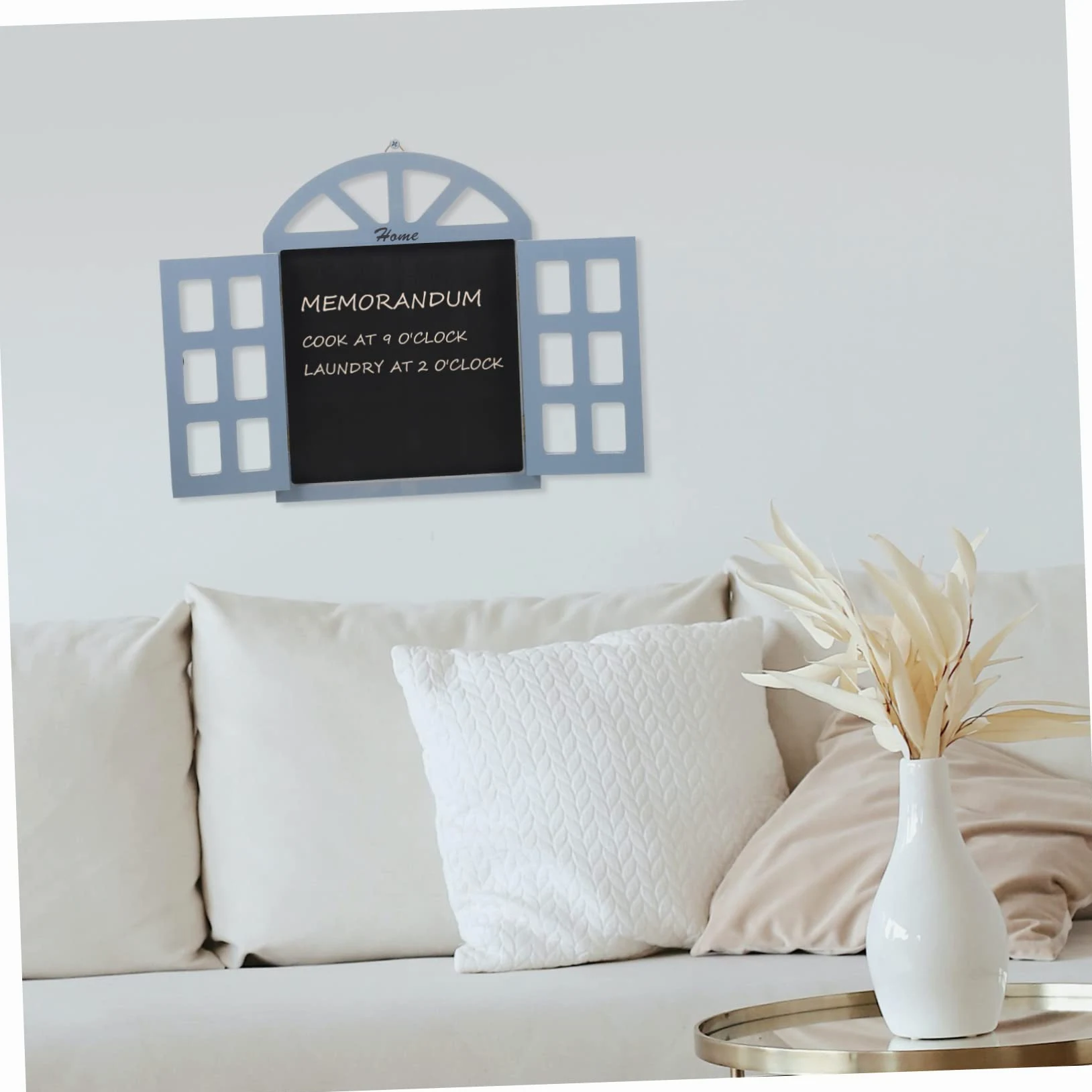 Lavagna Decorativa da Parete in Legno Stile Finestra Retrò, Multiuso per Lasciare Messaggi, Sospesa per Bar e Feste Design Unico e Funzionale