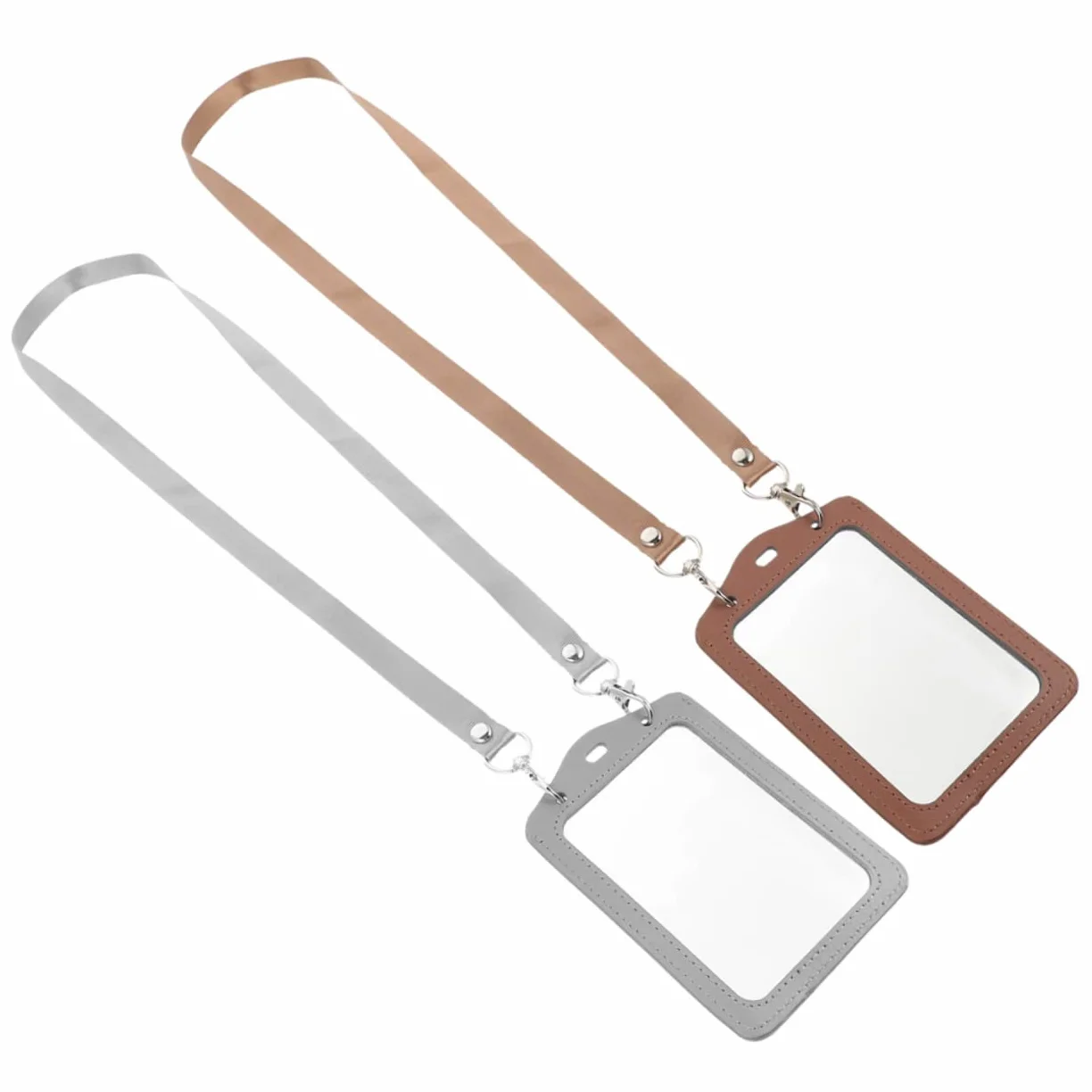 Operitacx 6pezzi Portabadge Trasparente Con Lanyard Di Custodie Per Tessere Con Design Doppio Faccia Per Carte Di Identità Biglietti Da Visita e Postcard